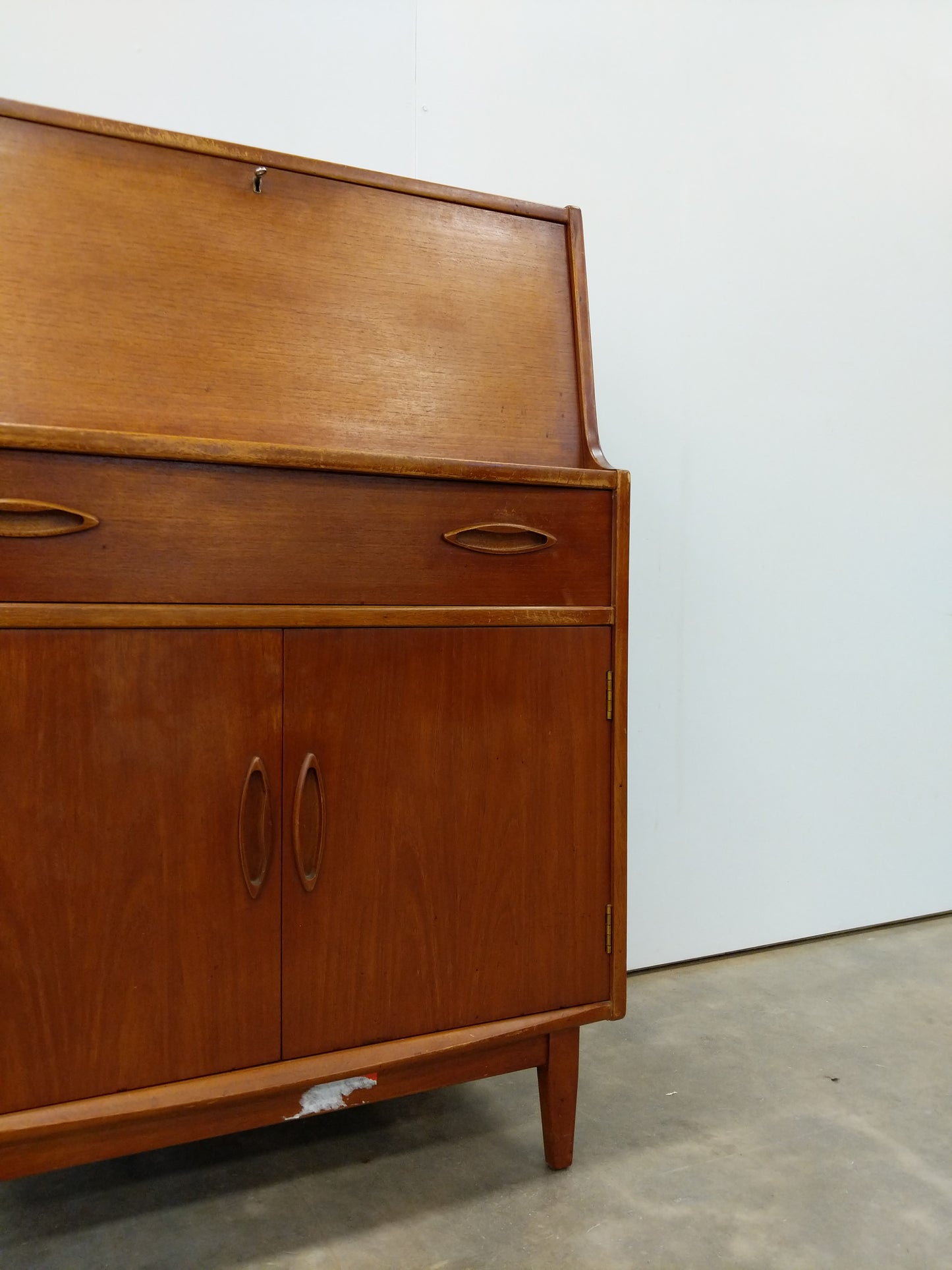 Vintage Mid Century Modern Teak Secretary Desk by Jentique