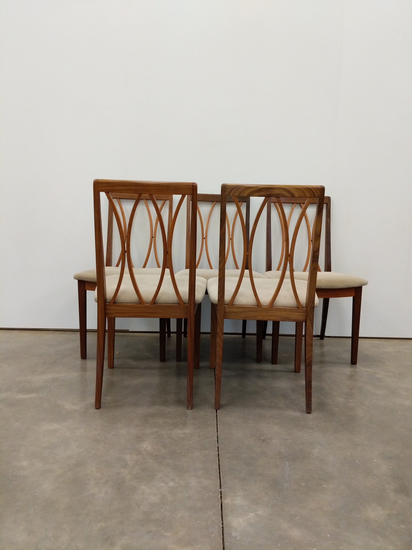 Set of 5 Vintage Mid Century Modern Dining Chairs by G Plan