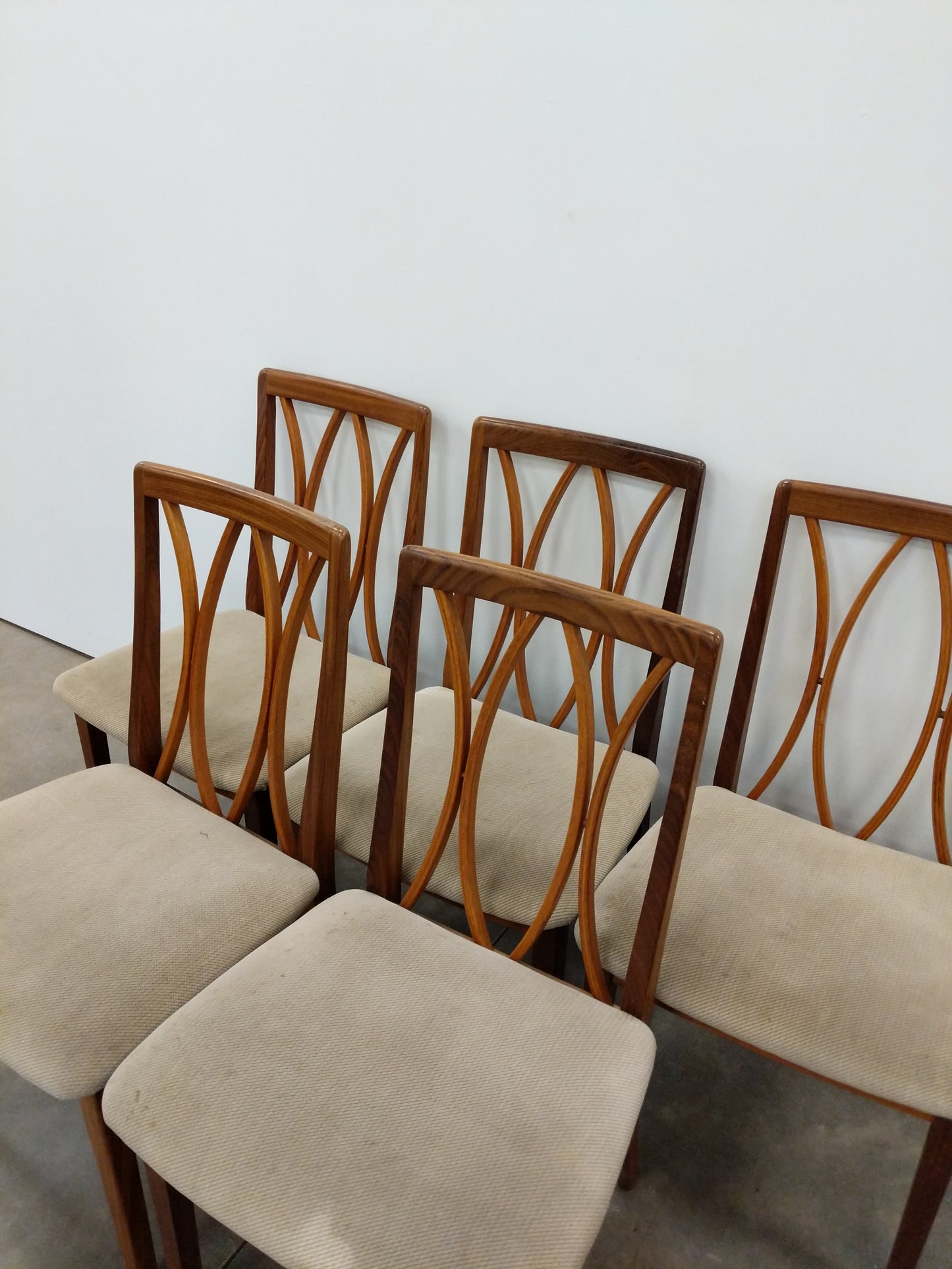 Set of 5 Vintage Mid Century Modern Dining Chairs by G Plan