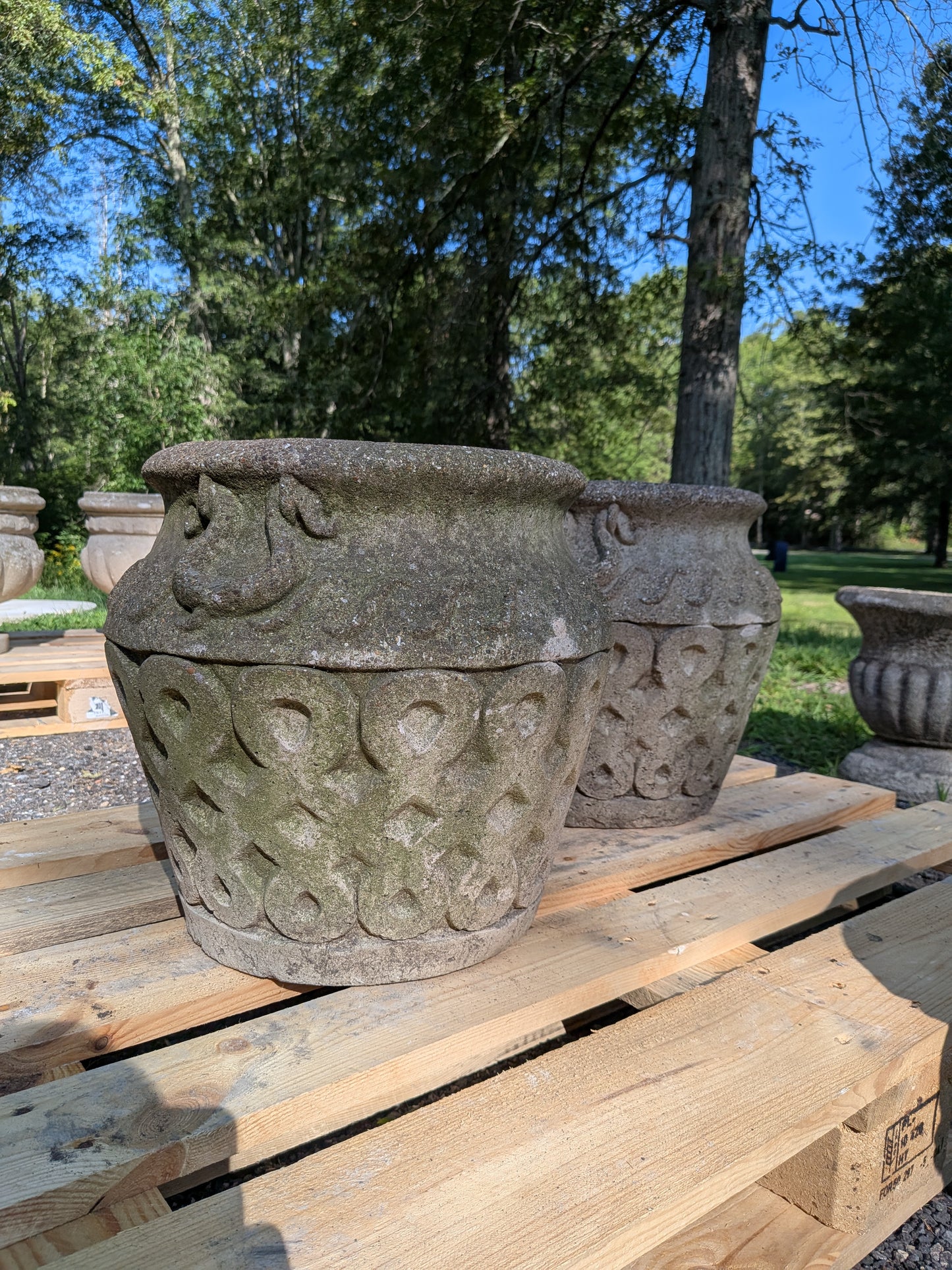 British Cast Stone Planters / Jardinieres