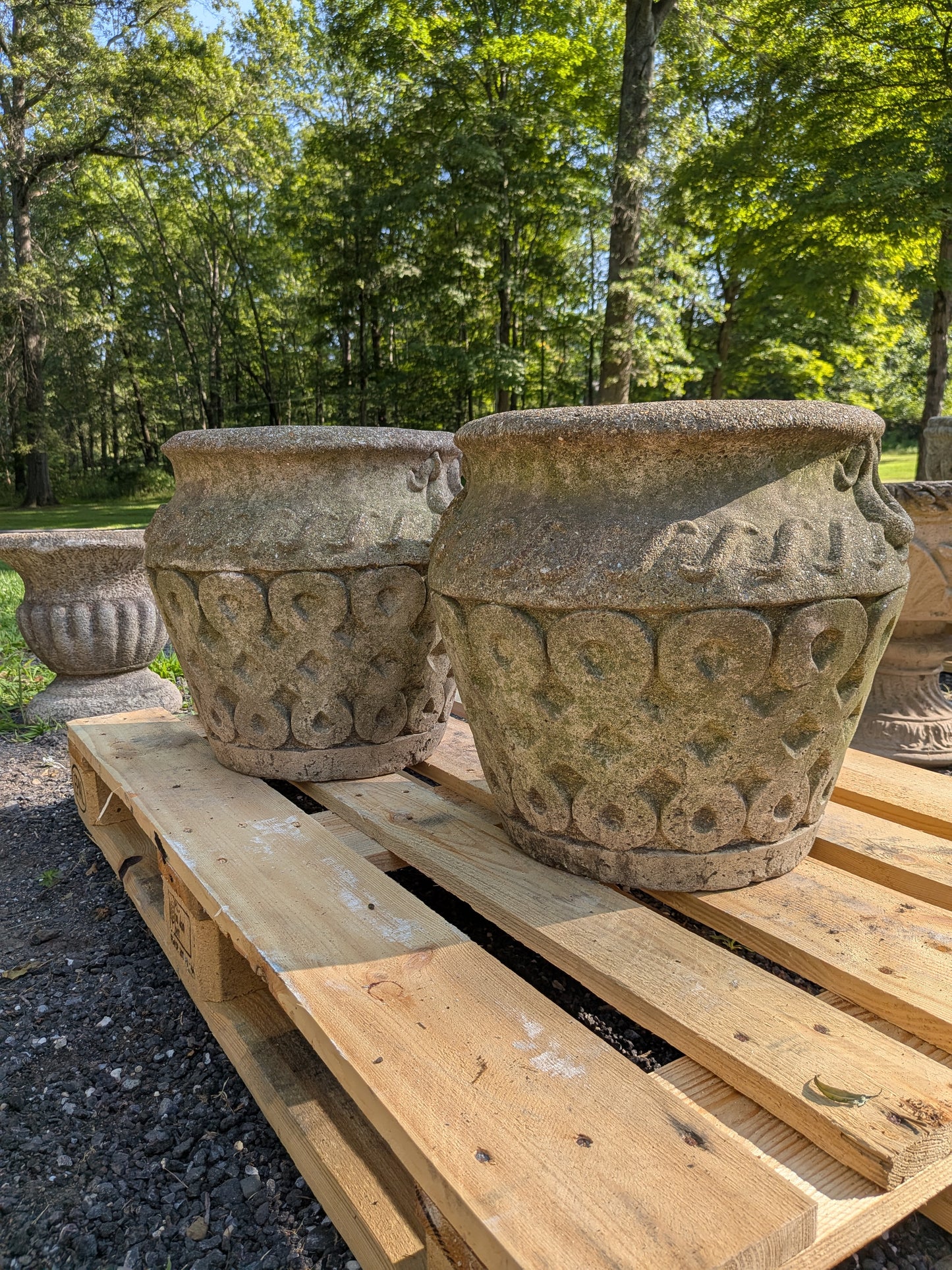 British Cast Stone Planters / Jardinieres