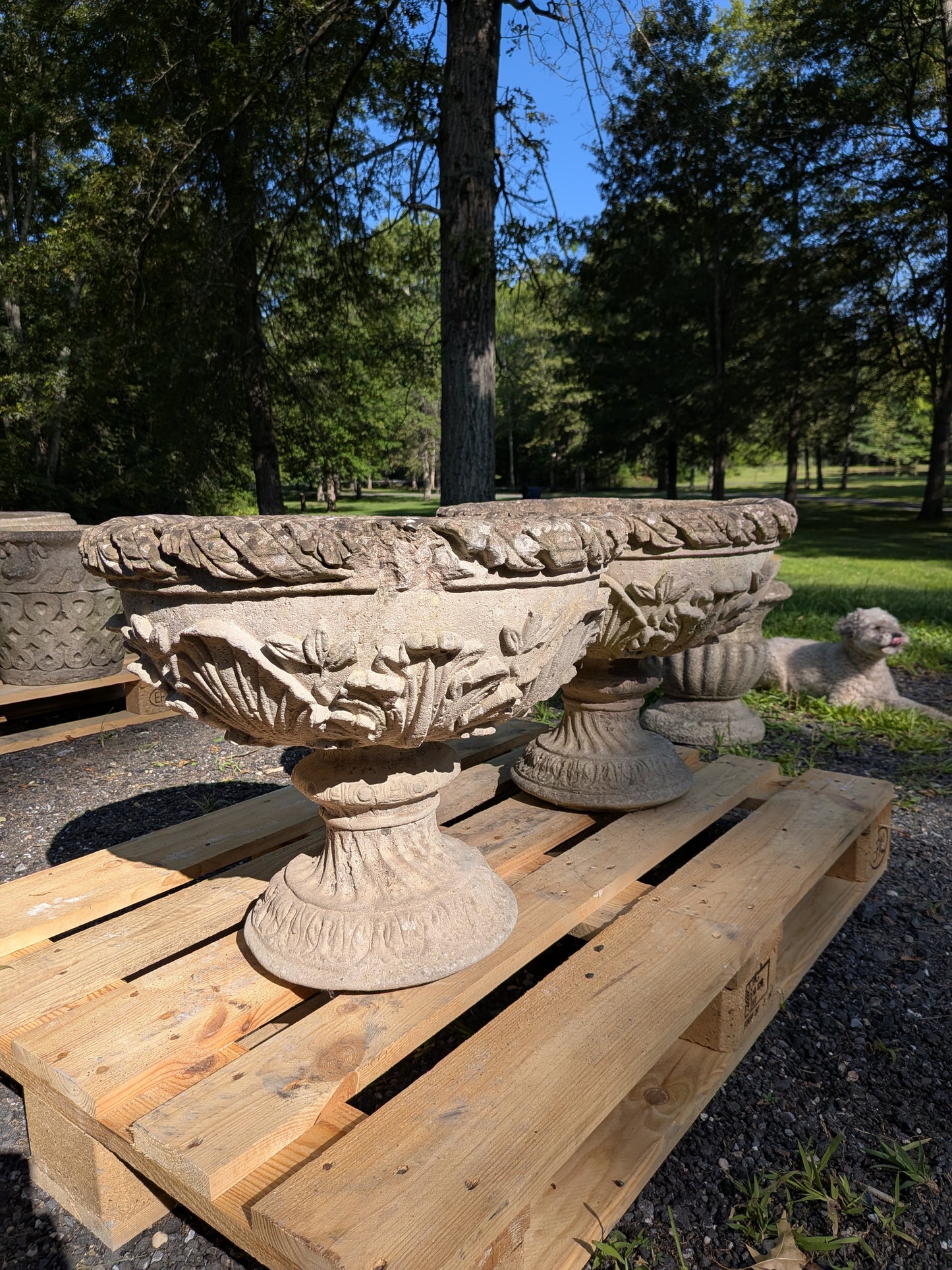 Pair of British Cast Stone / Jardinieres