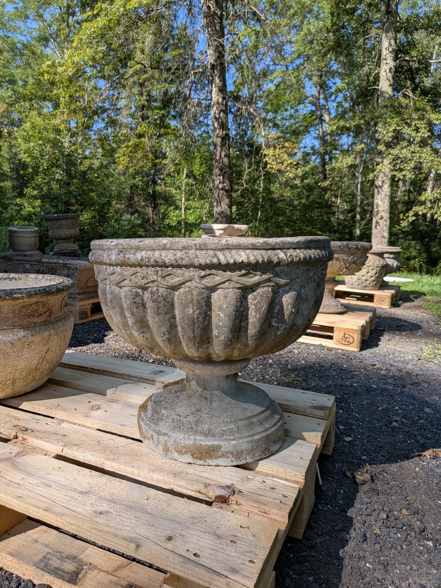British Cast Stone Planter / Jardiniere