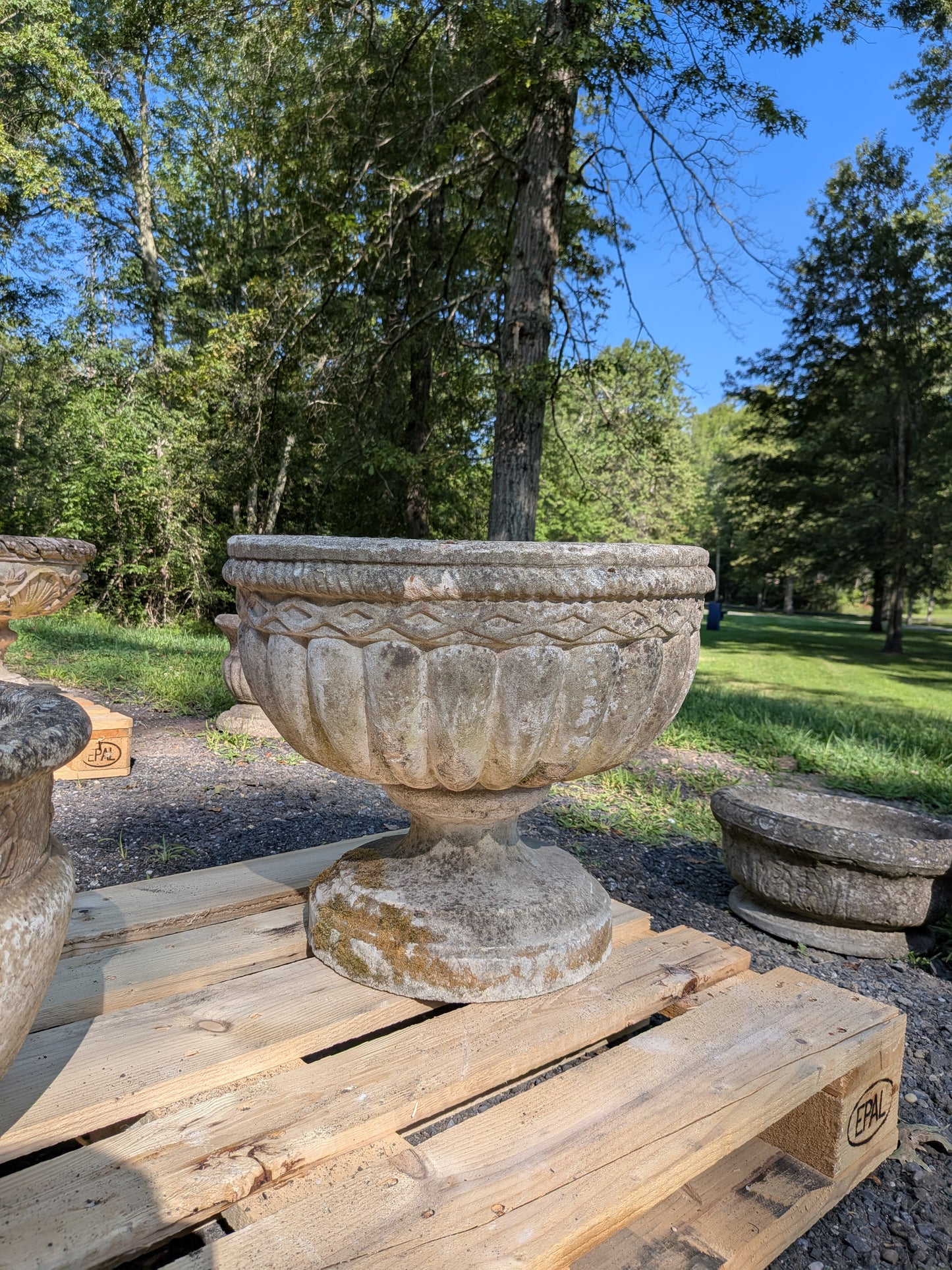 British Cast Stone Planter / Jardiniere