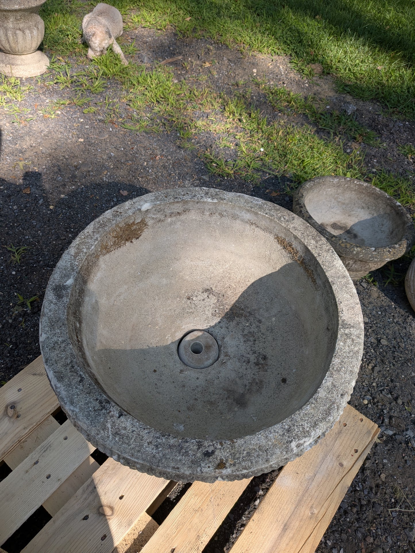 British Cast Stone Planter / Jardiniere
