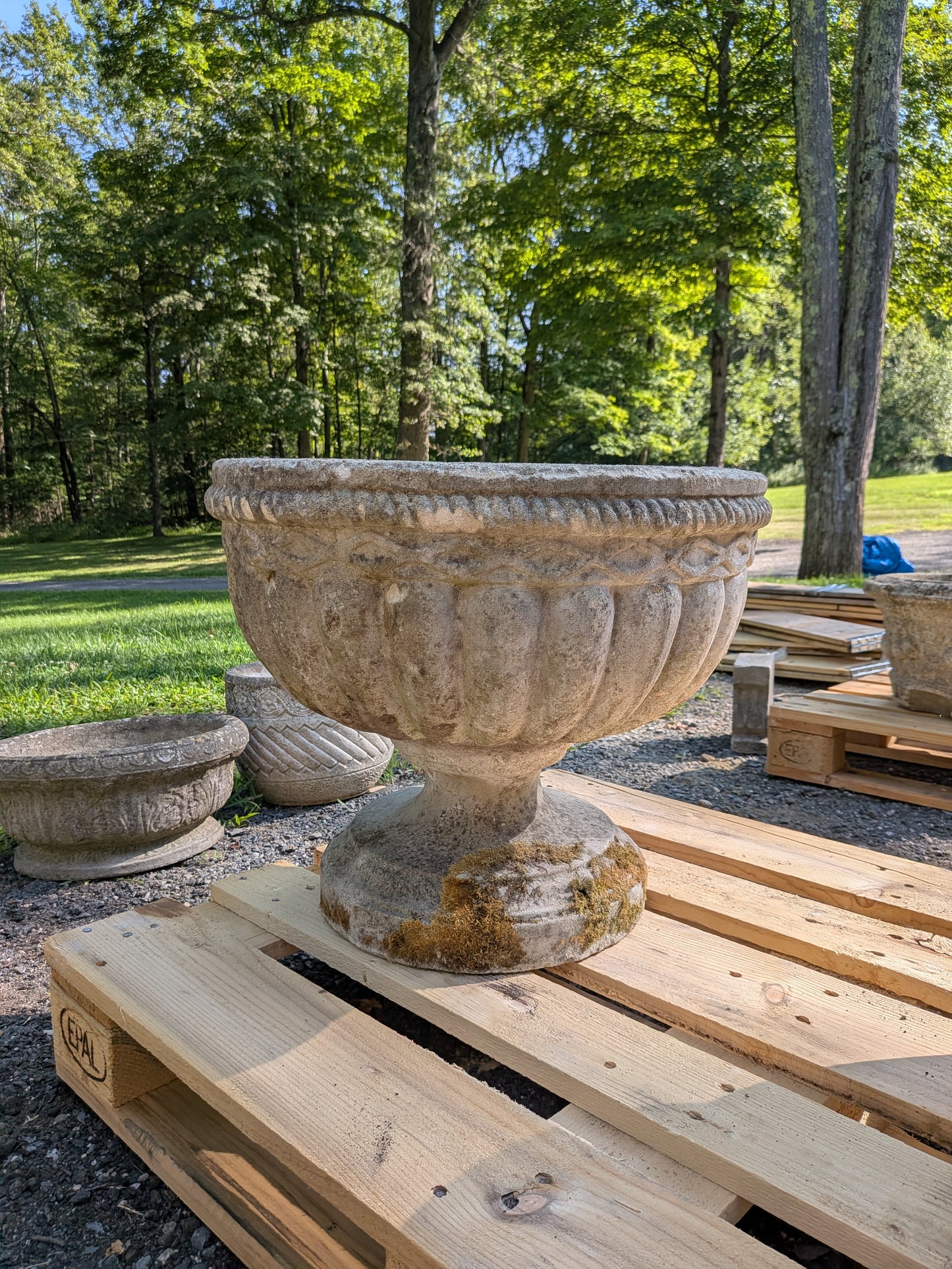 British Cast Stone Planter / Jardiniere
