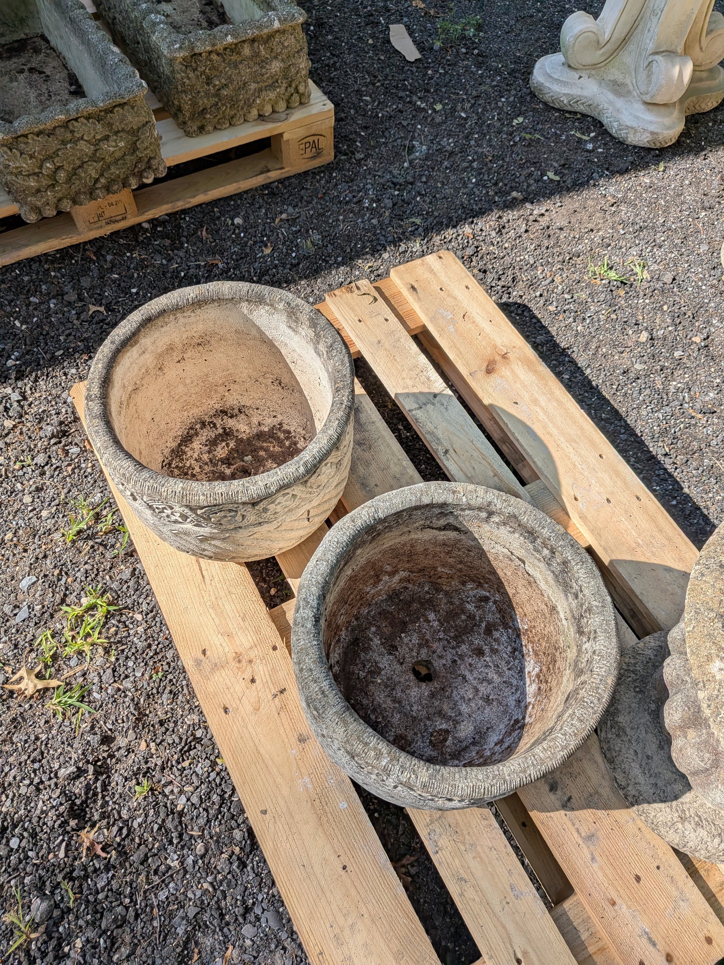 British Cast Stone Planters / Jardinieres