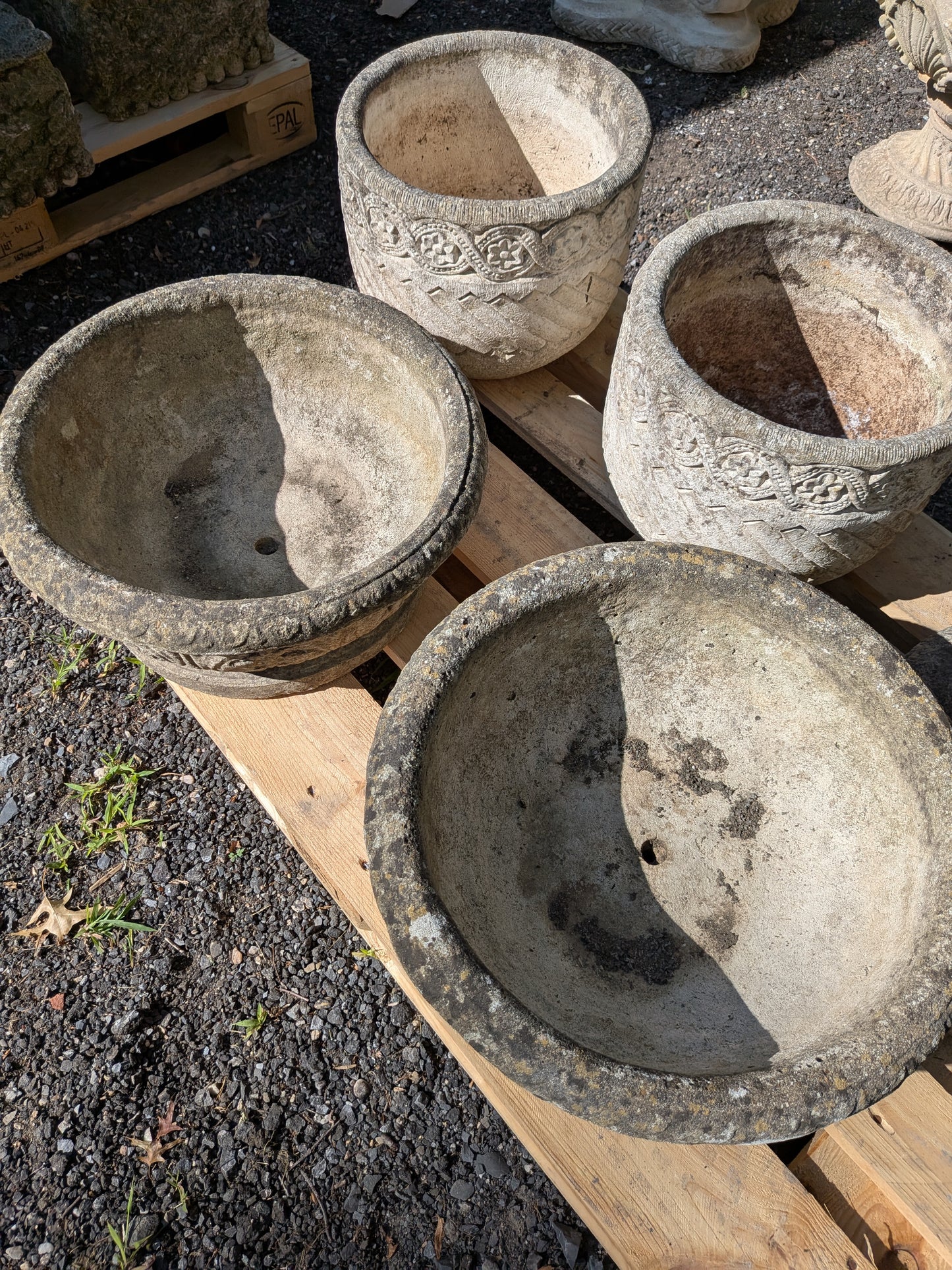 British Cast Stone Planters / Jardinieres