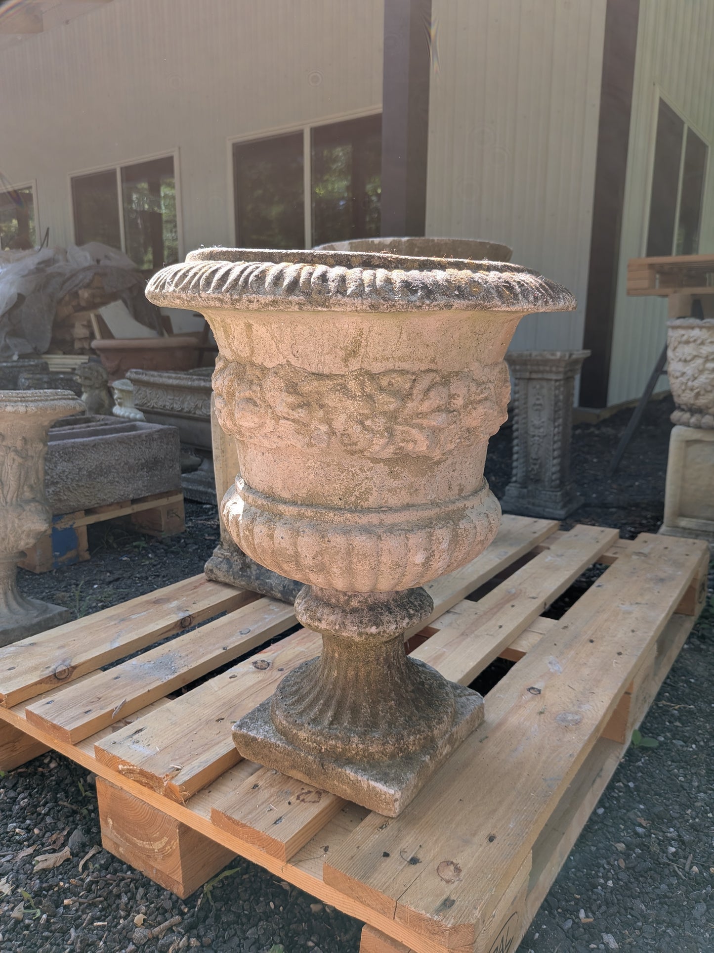 British Cast Stone Planter / Urn / Jardiniere