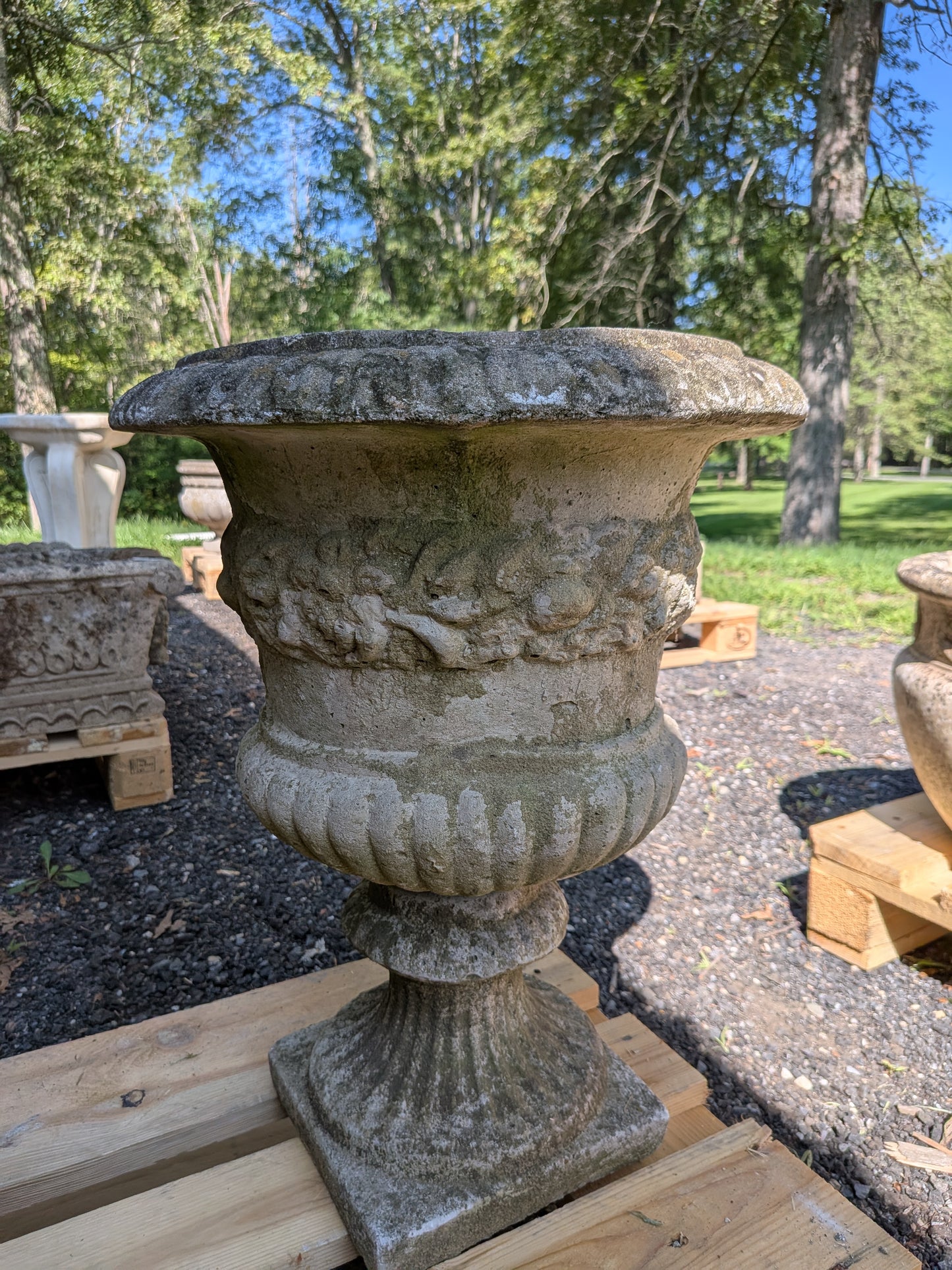 British Cast Stone Planter / Urn / Jardiniere