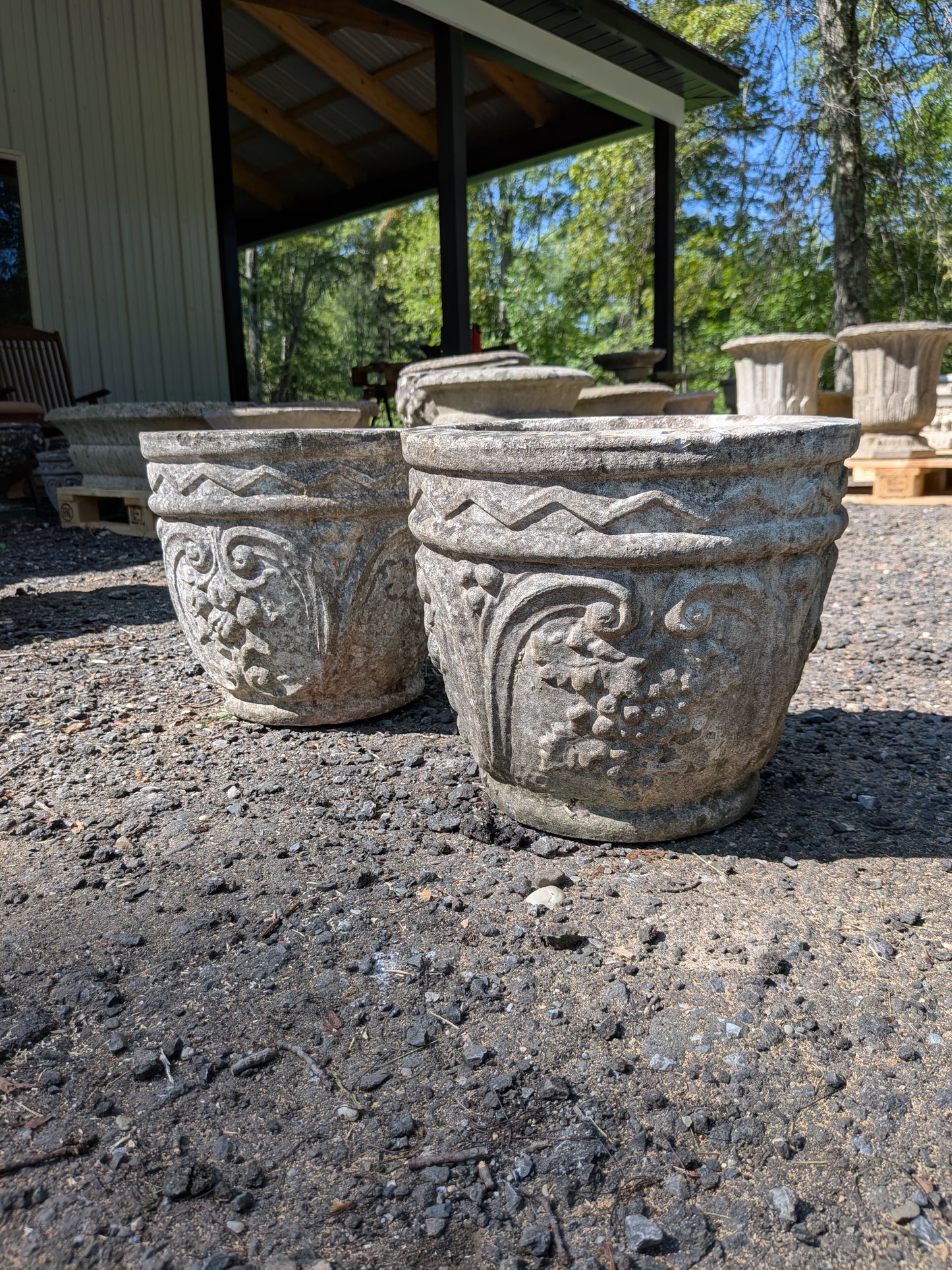 British Cast Stone Planters / Jardinieres