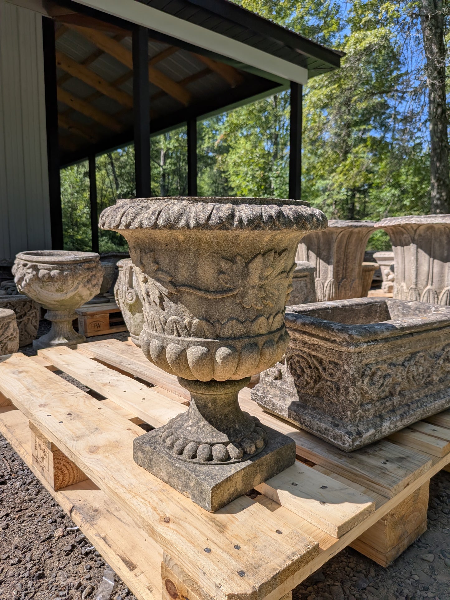 British Cast Stone Planter / Jardiniere
