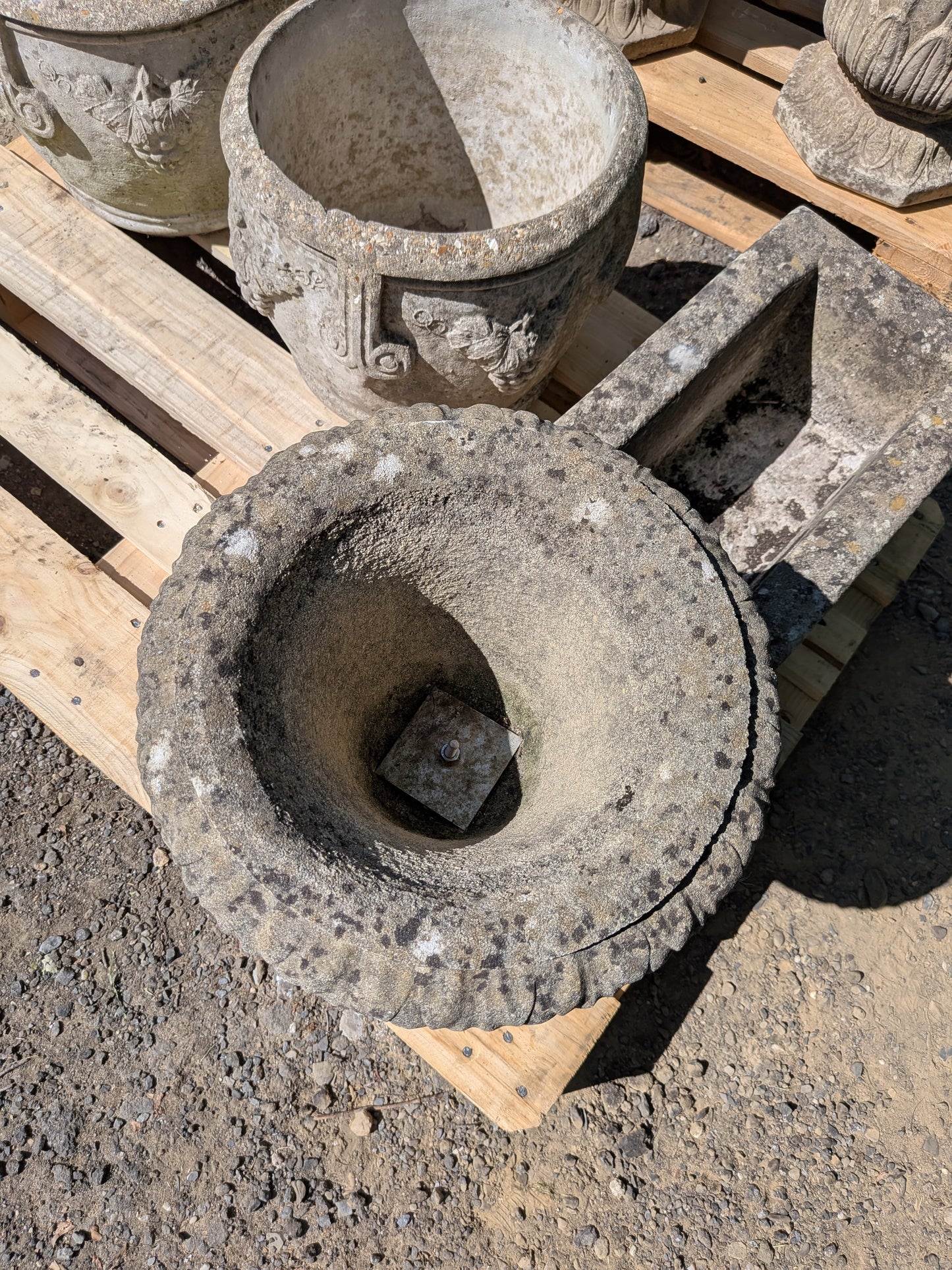 British Cast Stone Planter / Jardiniere
