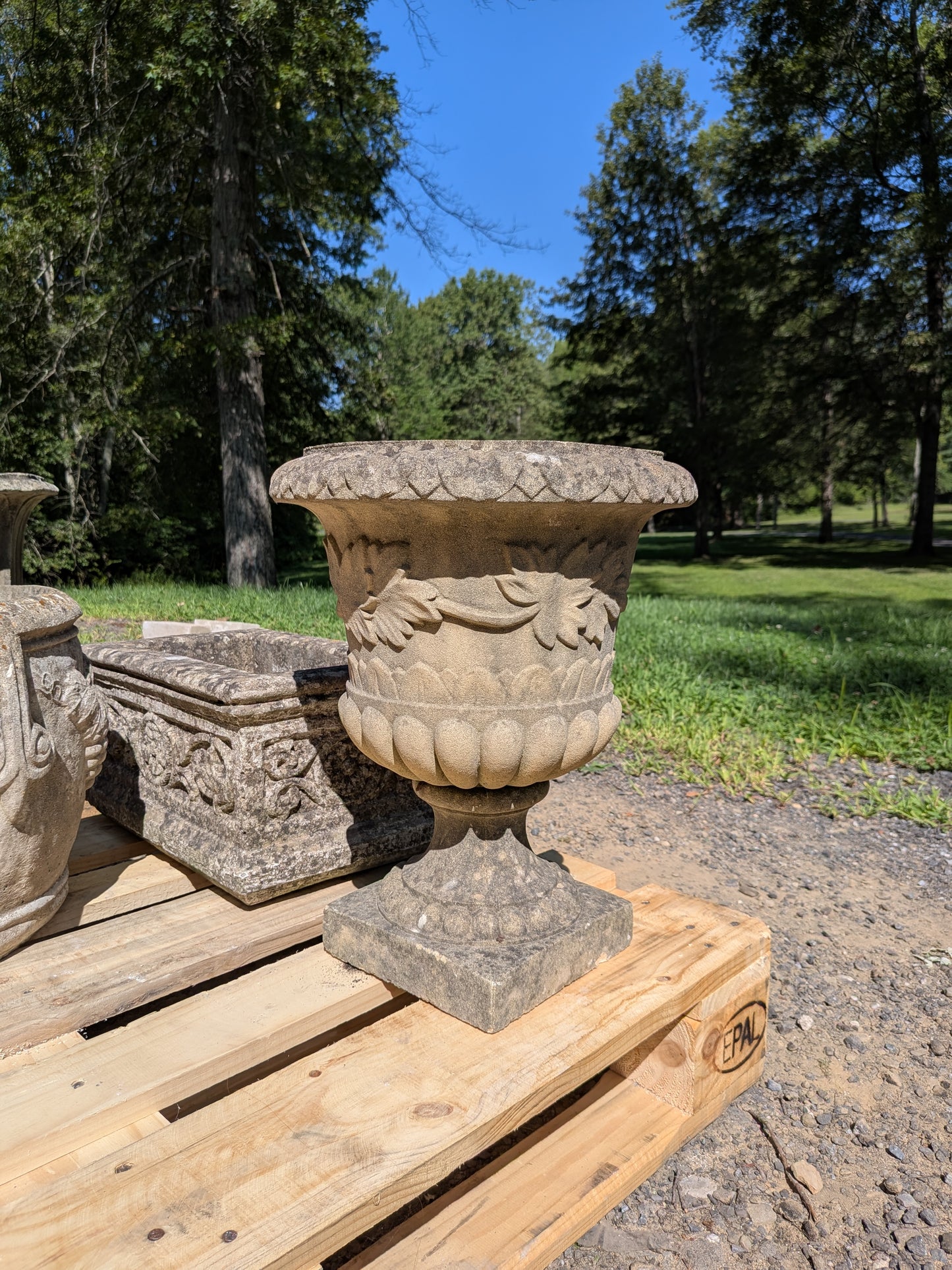 British Cast Stone Planter / Jardiniere