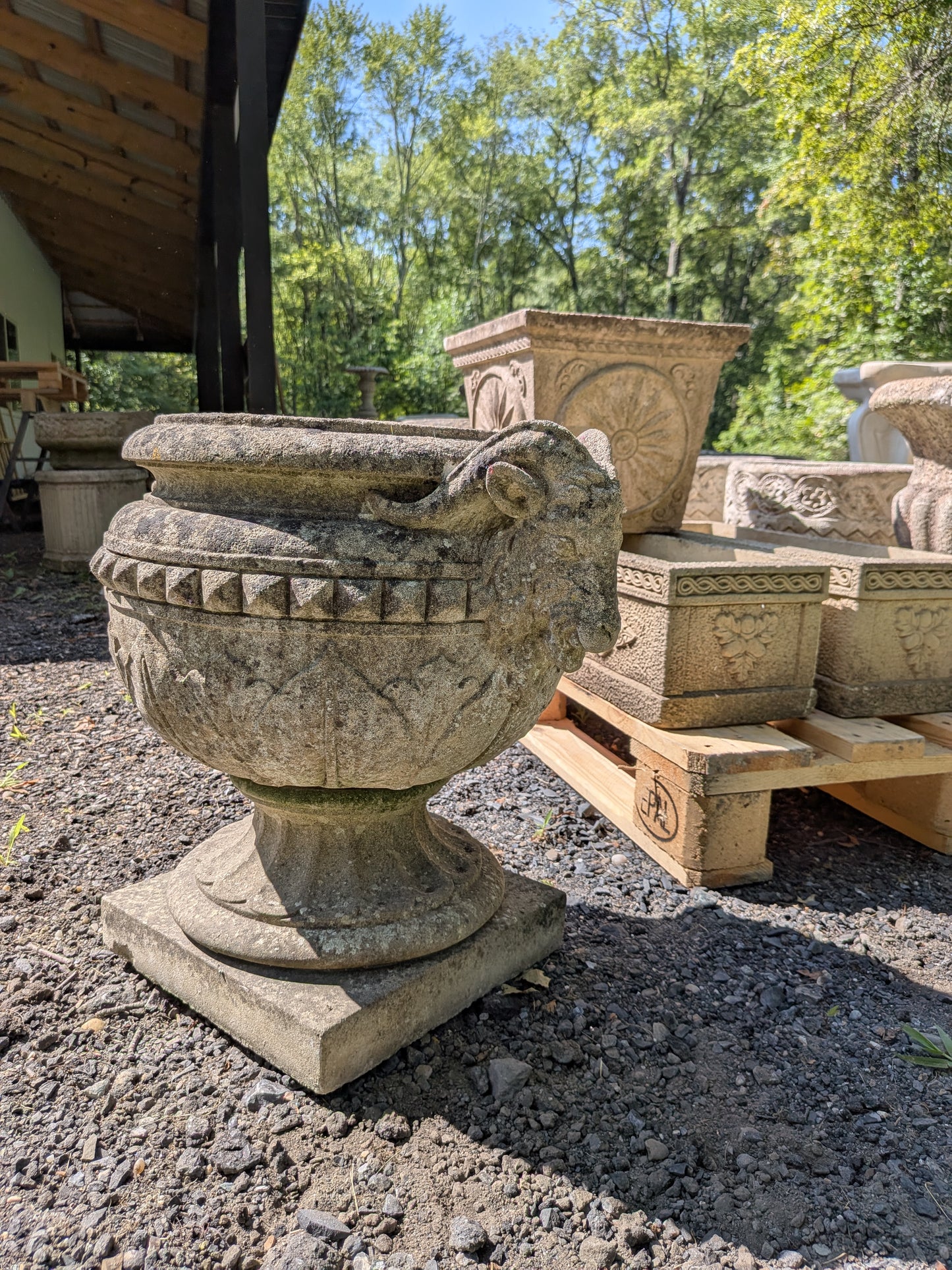 British Cast Stone Planter / Jardiniere