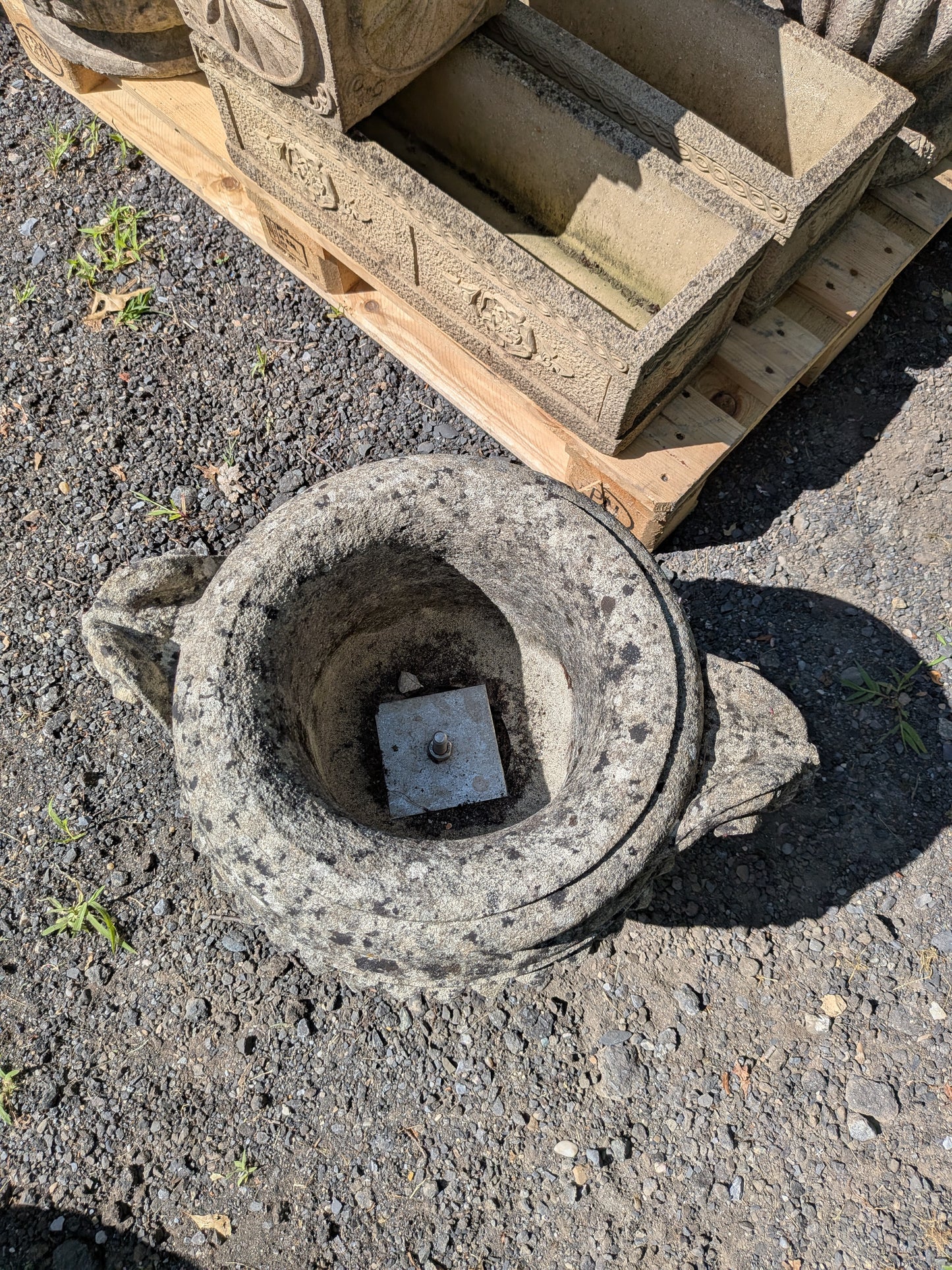 British Cast Stone Planter / Jardiniere