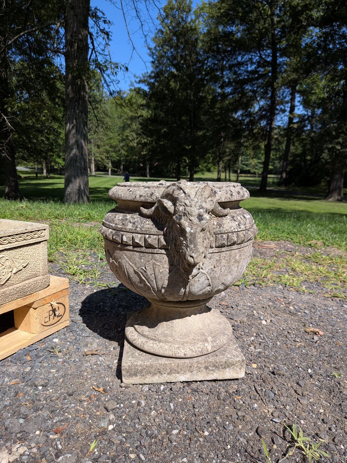 British Cast Stone Planter / Jardiniere