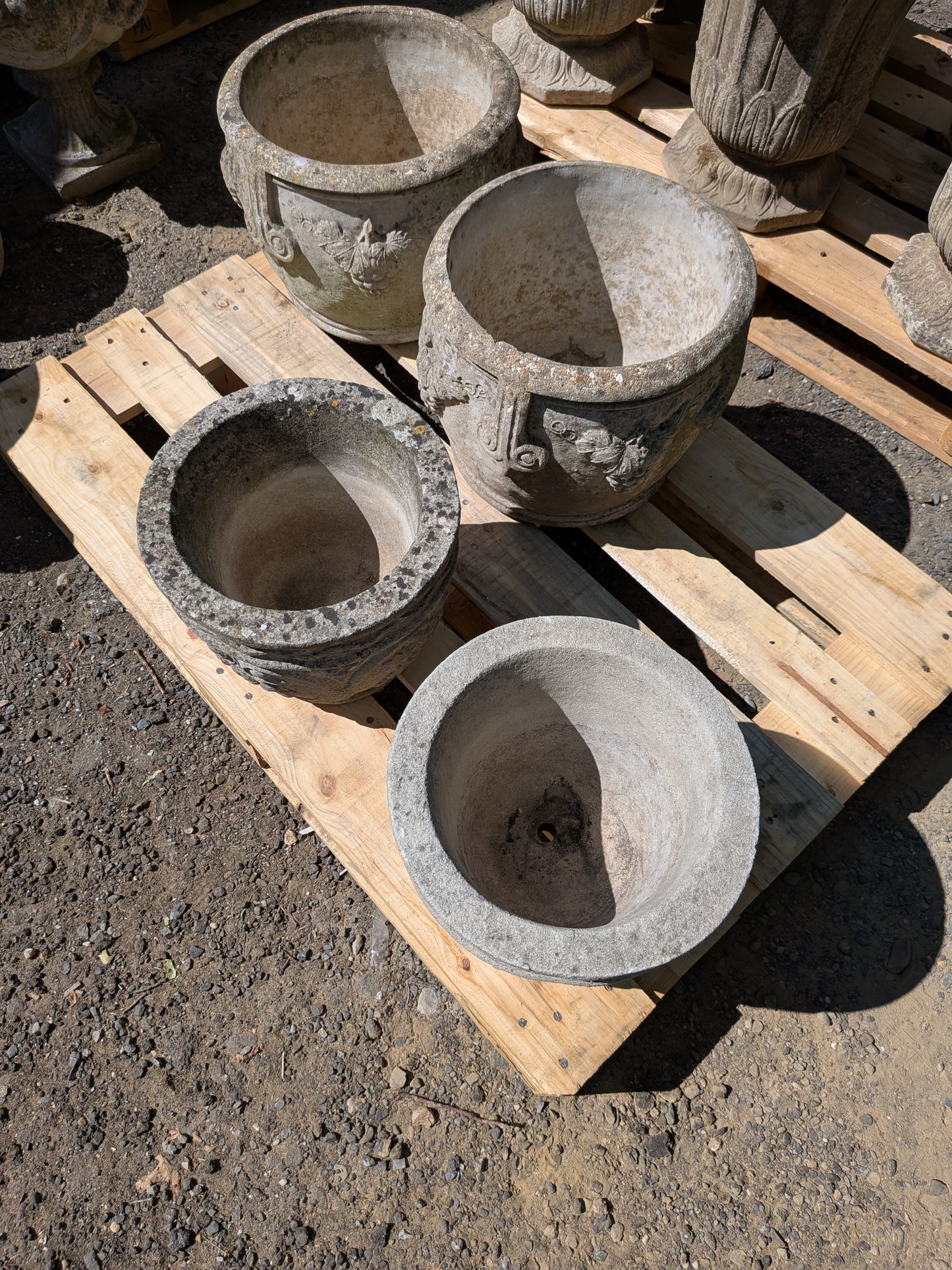 British Cast Stone Planters / Jardinieres