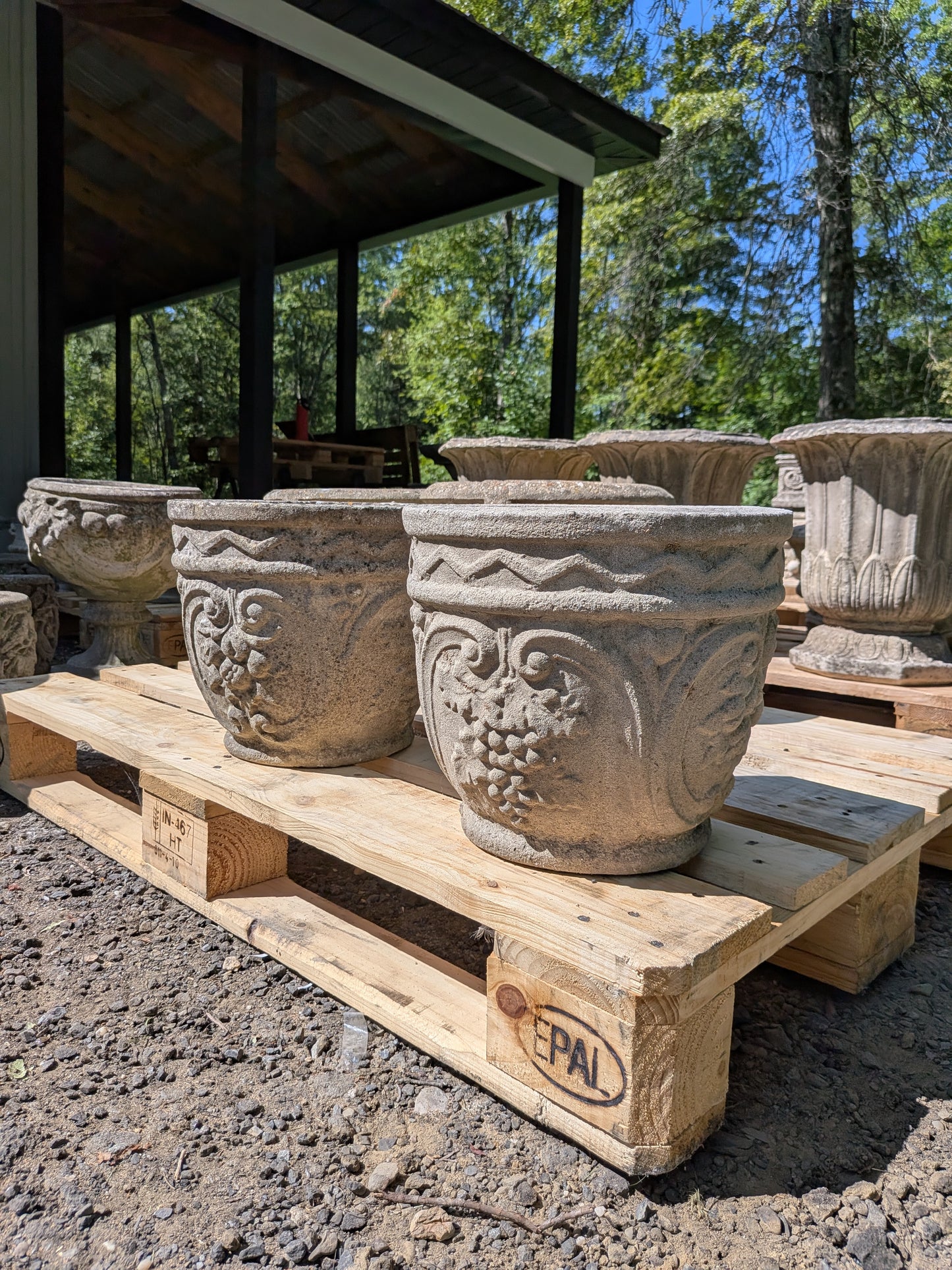 British Cast Stone Planters / Jardinieres