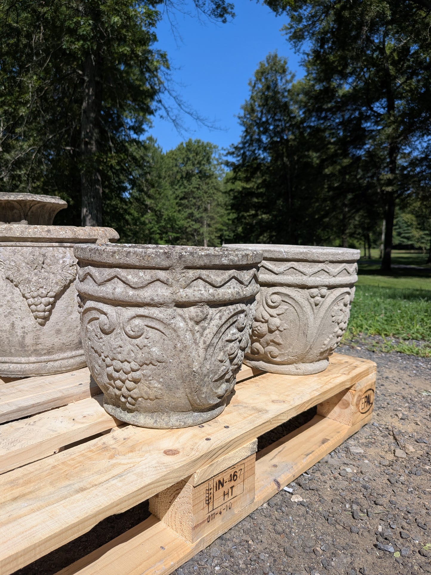 British Cast Stone Planters / Jardinieres
