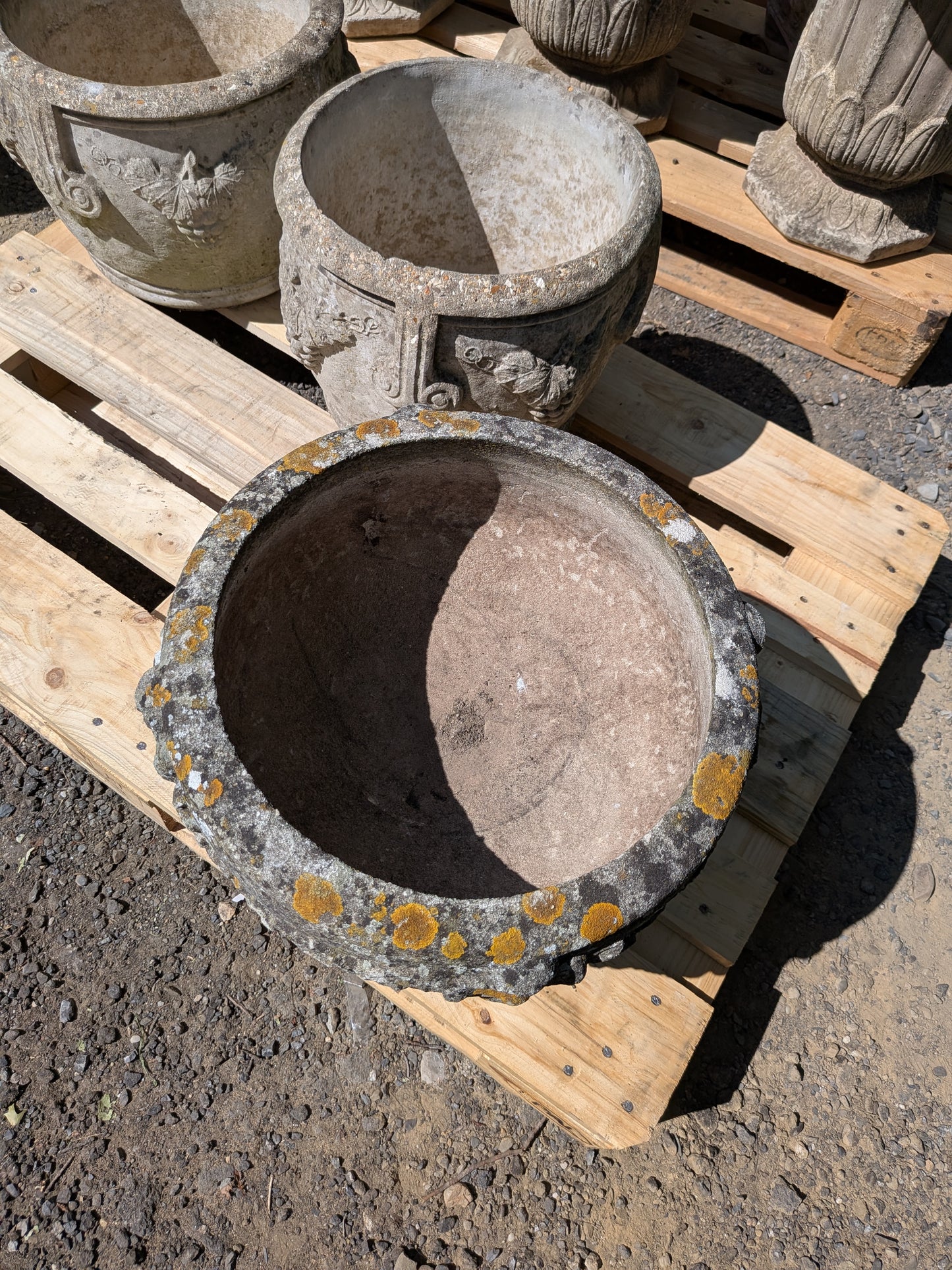 British Cast Stone Planter / Jardiniere