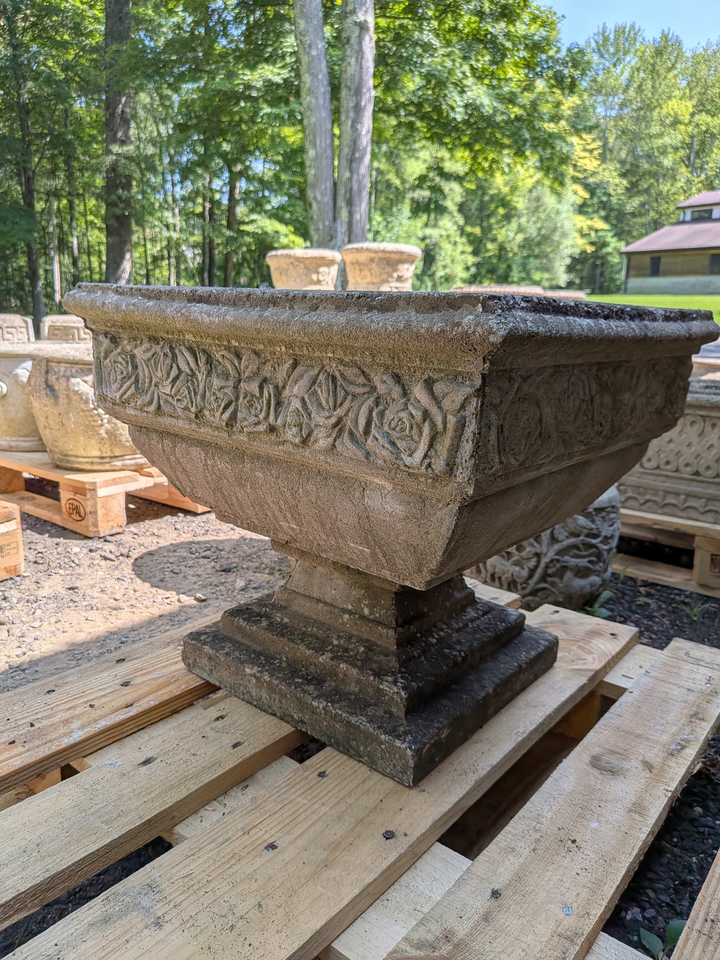 British Cast Stone Planter / Jardiniere