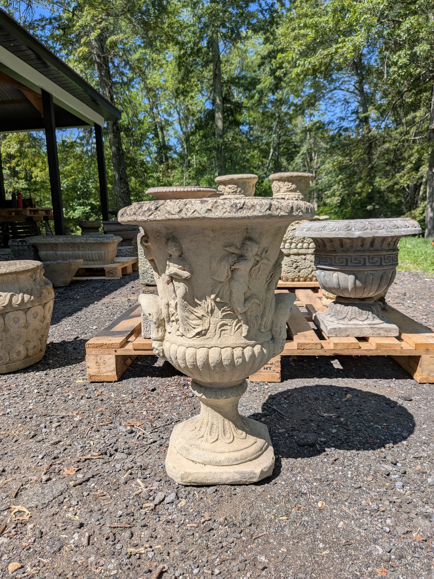 British Cast Stone Planter / Urn / Jardiniere