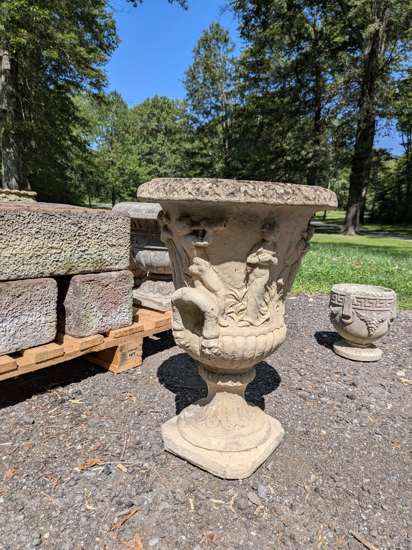 British Cast Stone Planter / Urn / Jardiniere