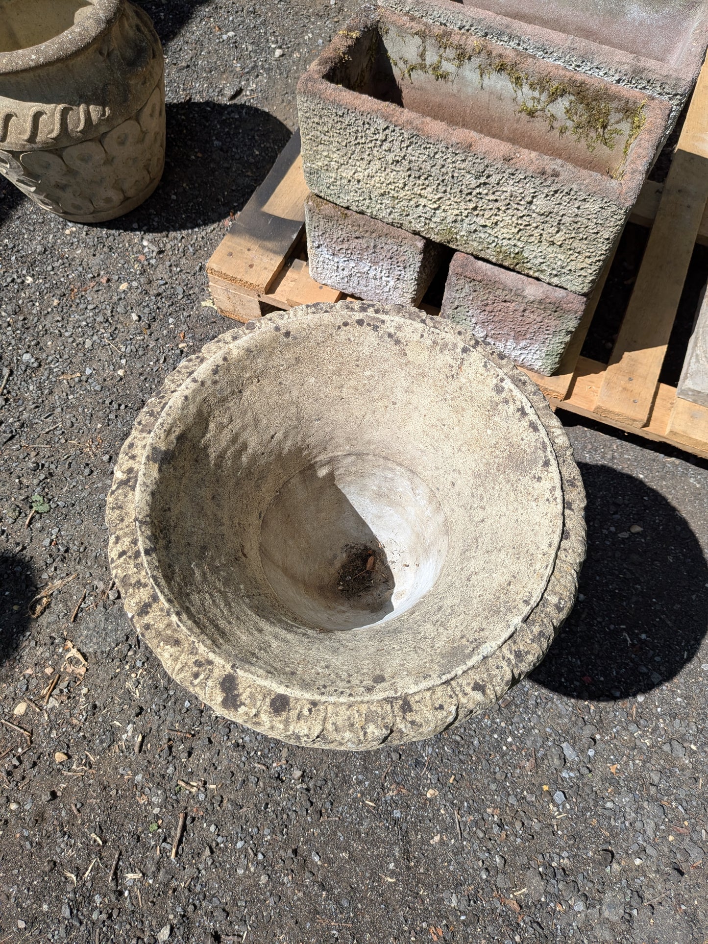 British Cast Stone Planter / Urn / Jardiniere