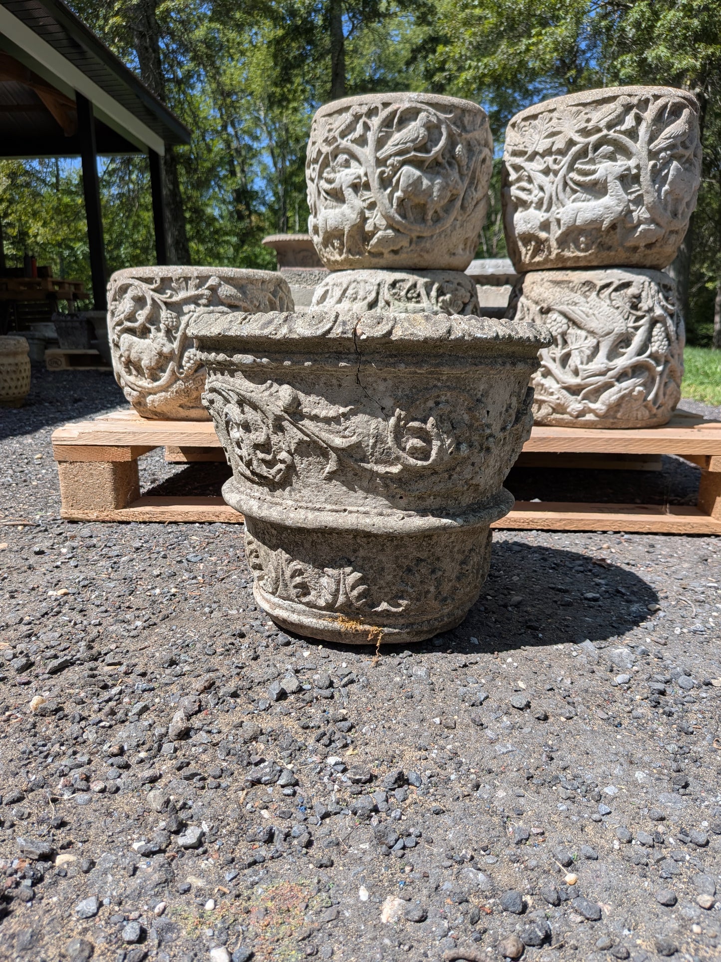 British Cast Stone Planter / Jardiniere