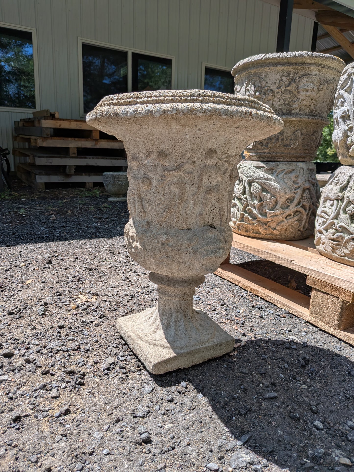 British Cast Stone Planter / Urn / Jardiniere