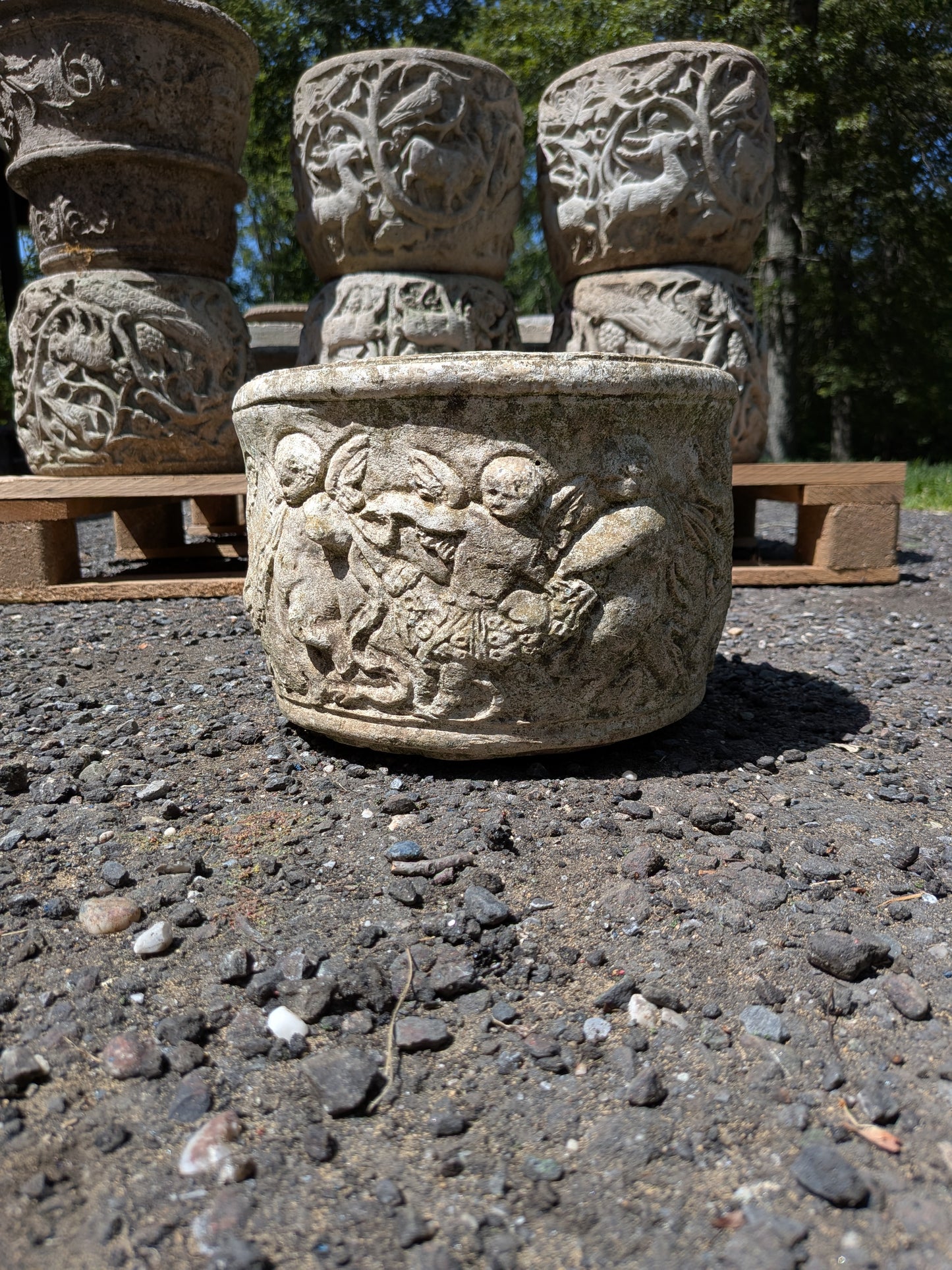 British Cast Stone Planter / Jardiniere