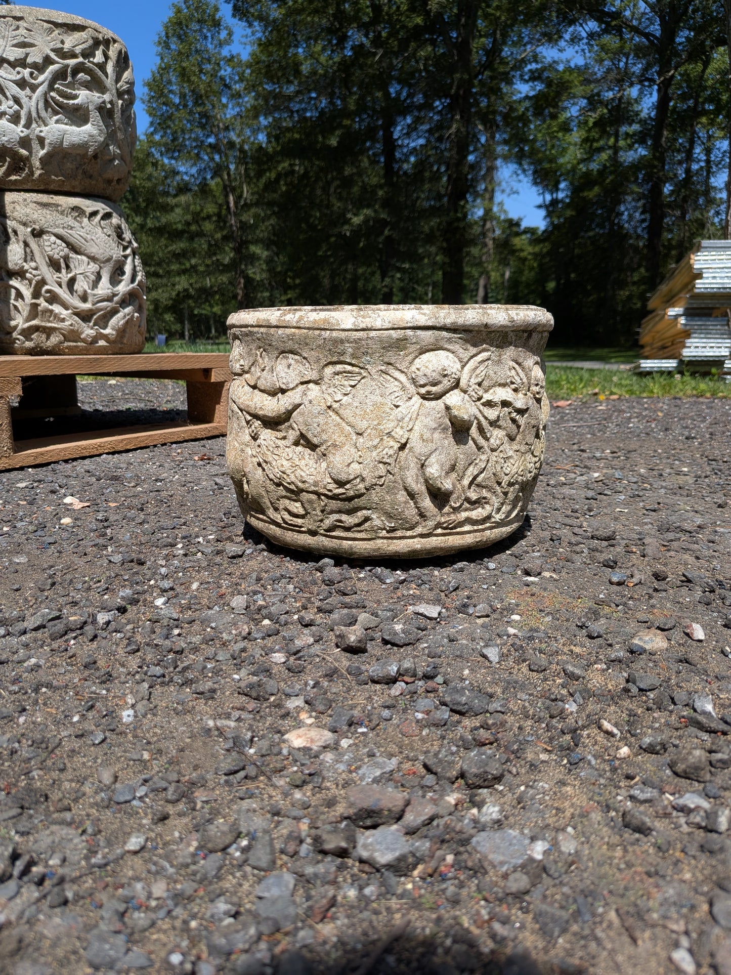 British Cast Stone Planter / Jardiniere