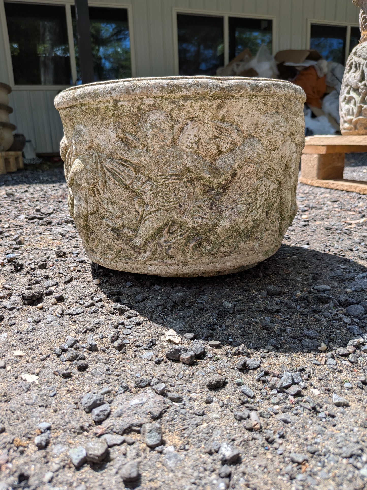 British Cast Stone Planter / Jardiniere
