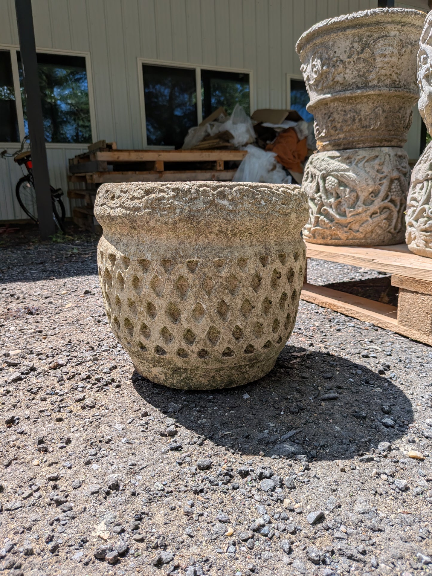 British Cast Stone Planter / Jardiniere