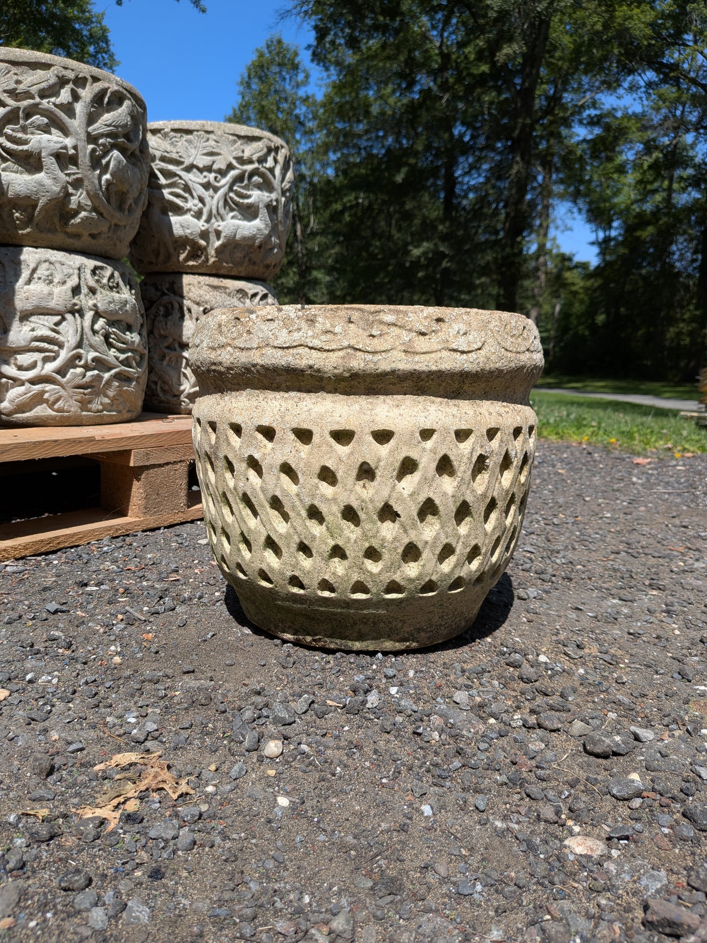 British Cast Stone Planter / Jardiniere