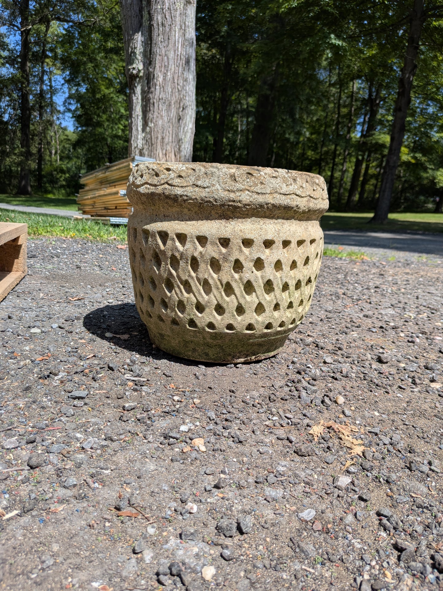 British Cast Stone Planter / Jardiniere