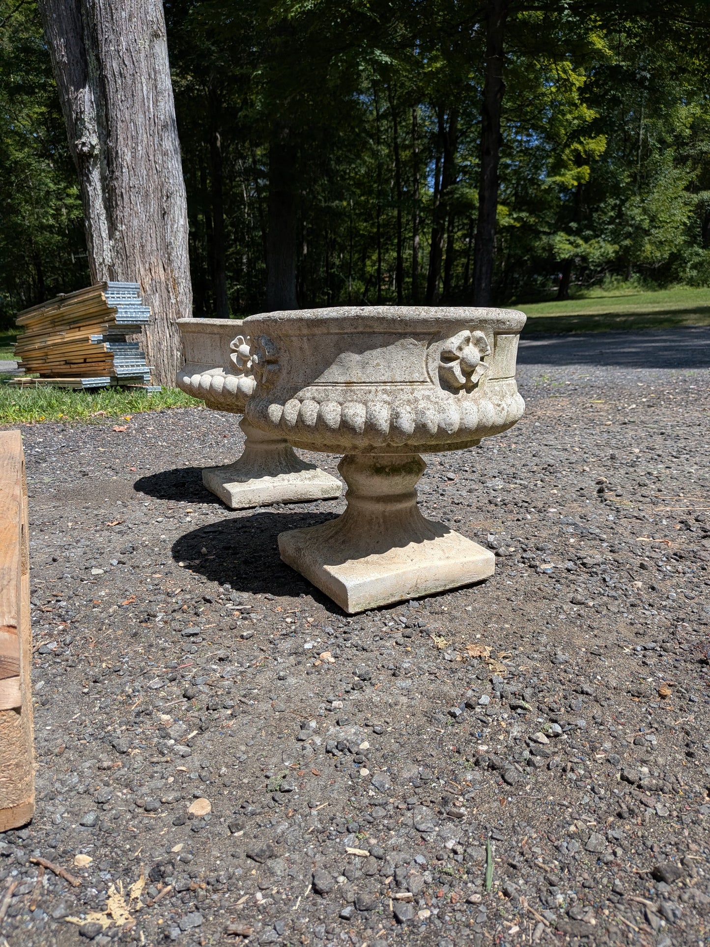 British Cast Stone Planters / Jardinieres