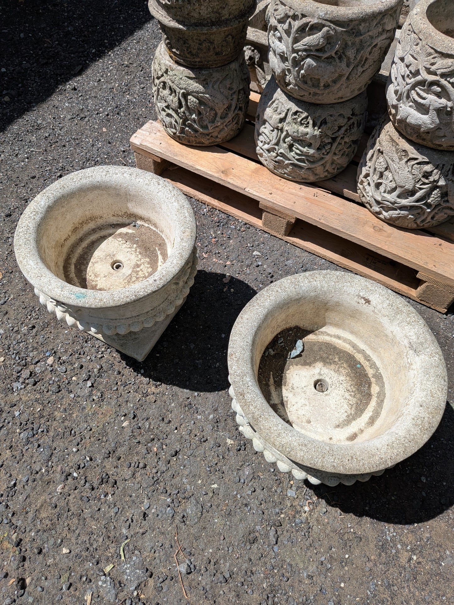 British Cast Stone Planters / Jardinieres