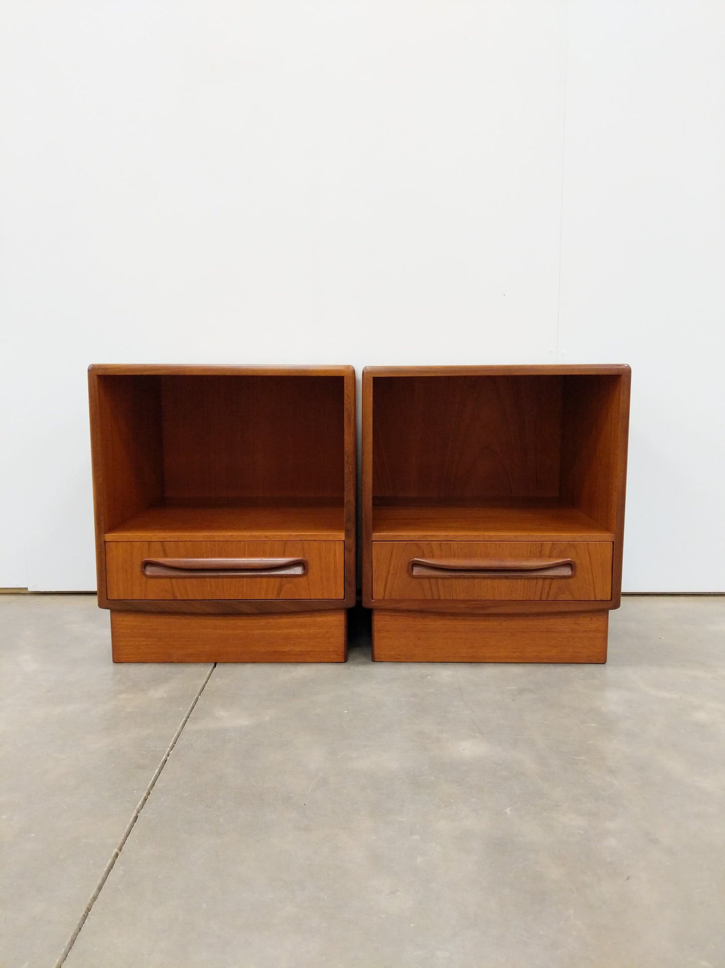 Pair of Vintage Mid Century Modern Teak Nightstands by G Plan