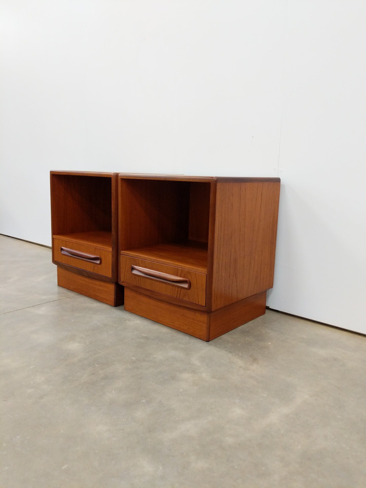 Pair of Vintage Mid Century Modern Teak Nightstands by G Plan