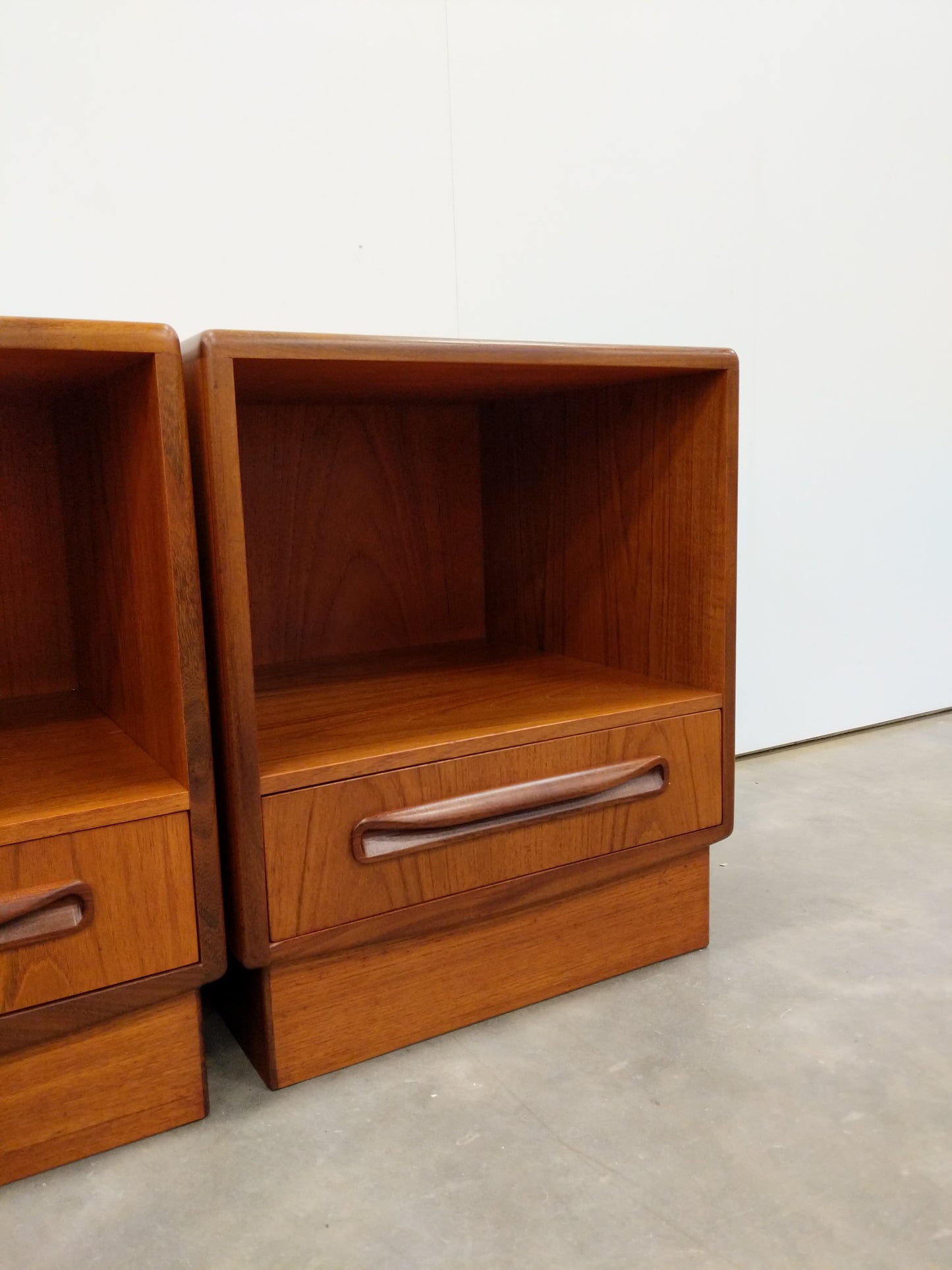 Pair of Vintage Mid Century Modern Teak Nightstands by G Plan