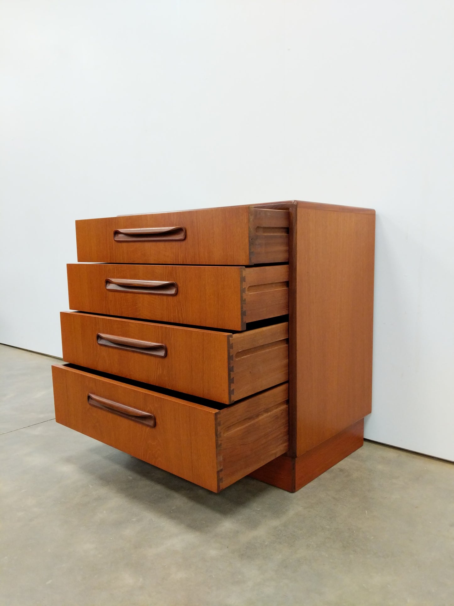 Vintage Mid Century Modern Teak Low Dresser by G Plan