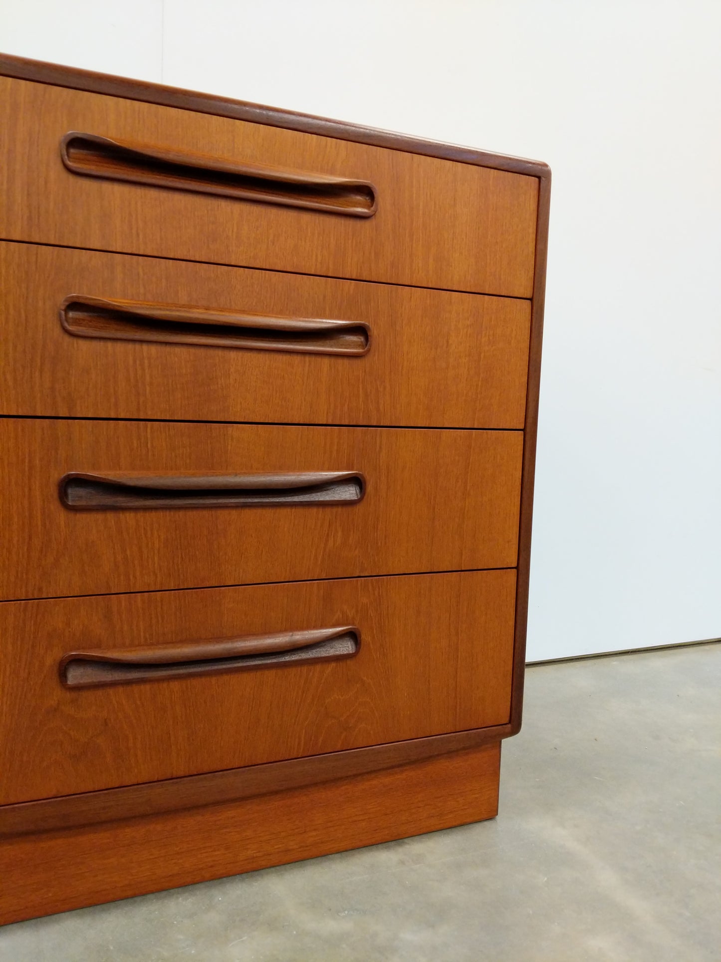 Vintage Mid Century Modern Teak Low Dresser by G Plan