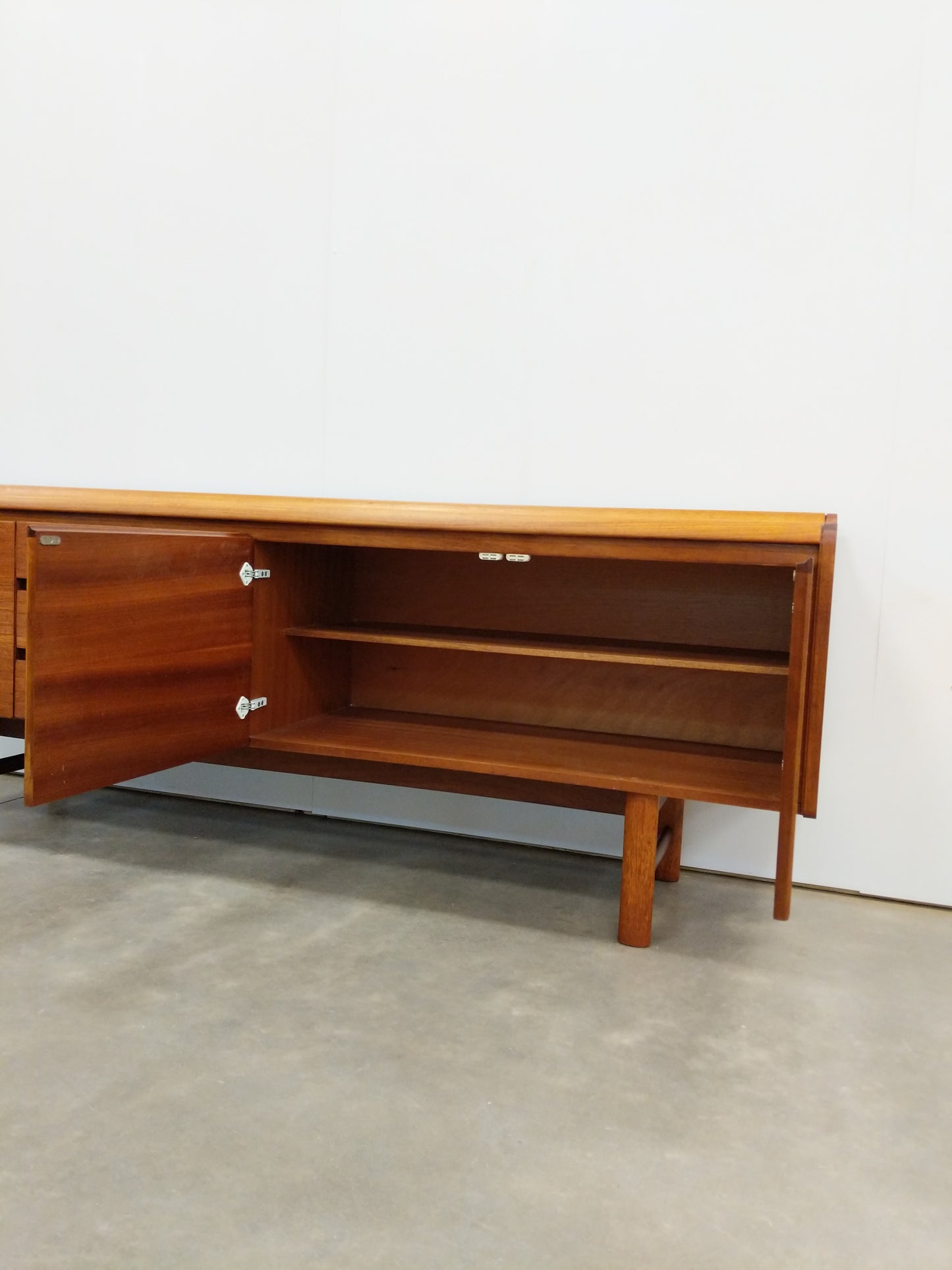 Vintage Mid Century Modern Teak Credenza by White and Newton