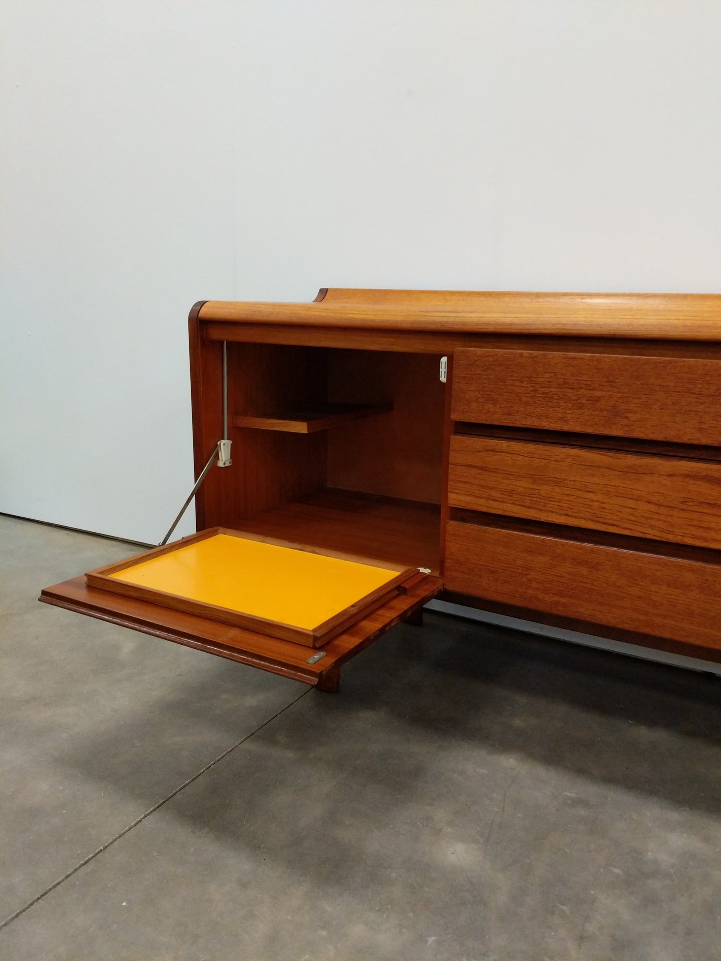 Vintage Mid Century Modern Teak Credenza by White and Newton