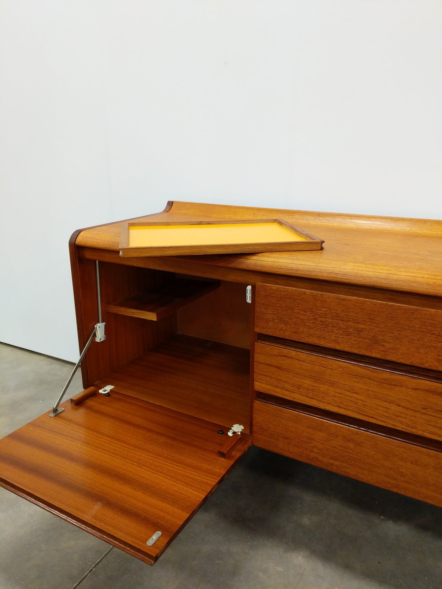 Vintage Mid Century Modern Teak Credenza by White and Newton