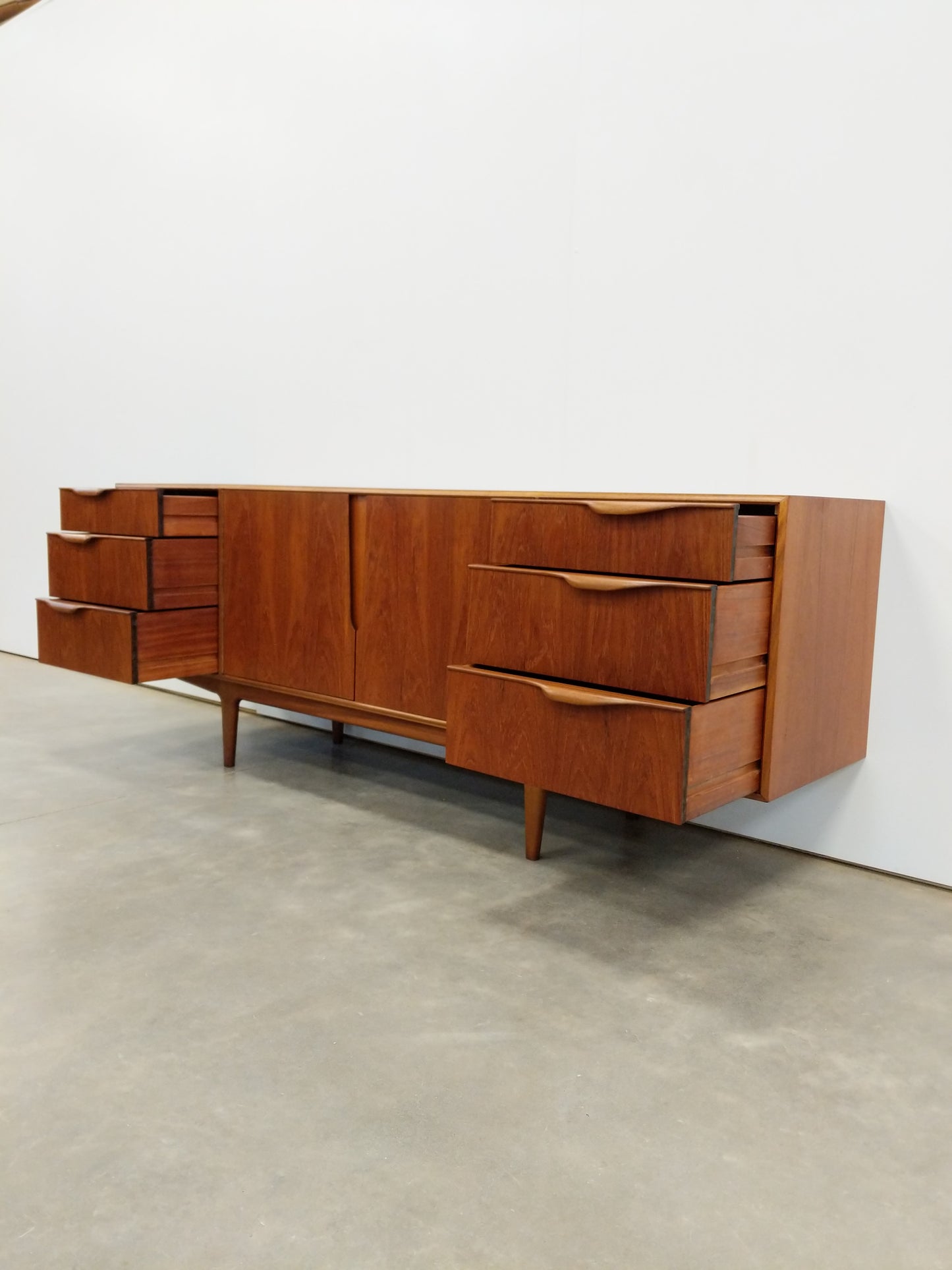 Vintage Mid Century Modern Teak Credenza by McIntosh