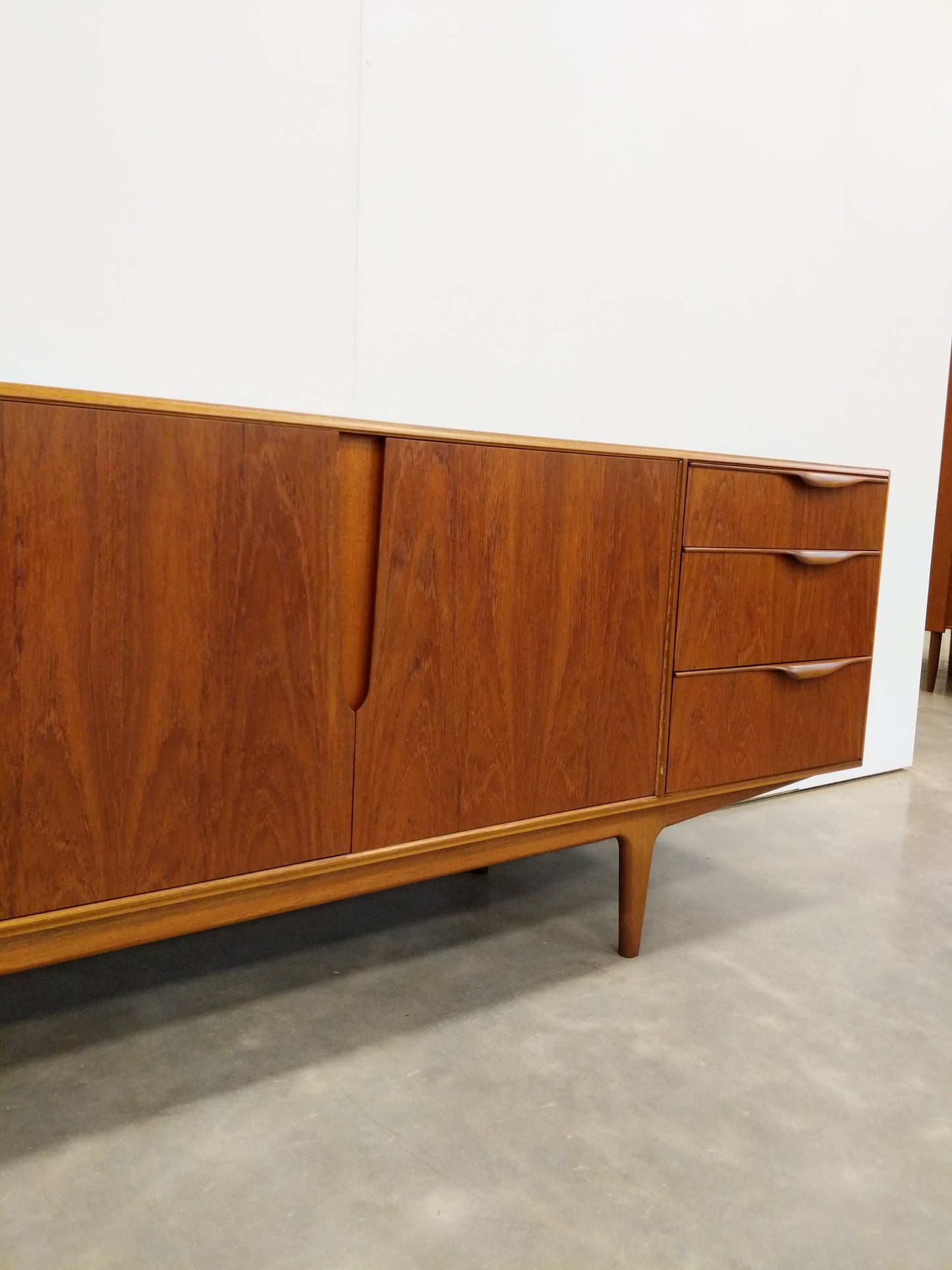 Vintage Mid Century Modern Teak Credenza by McIntosh