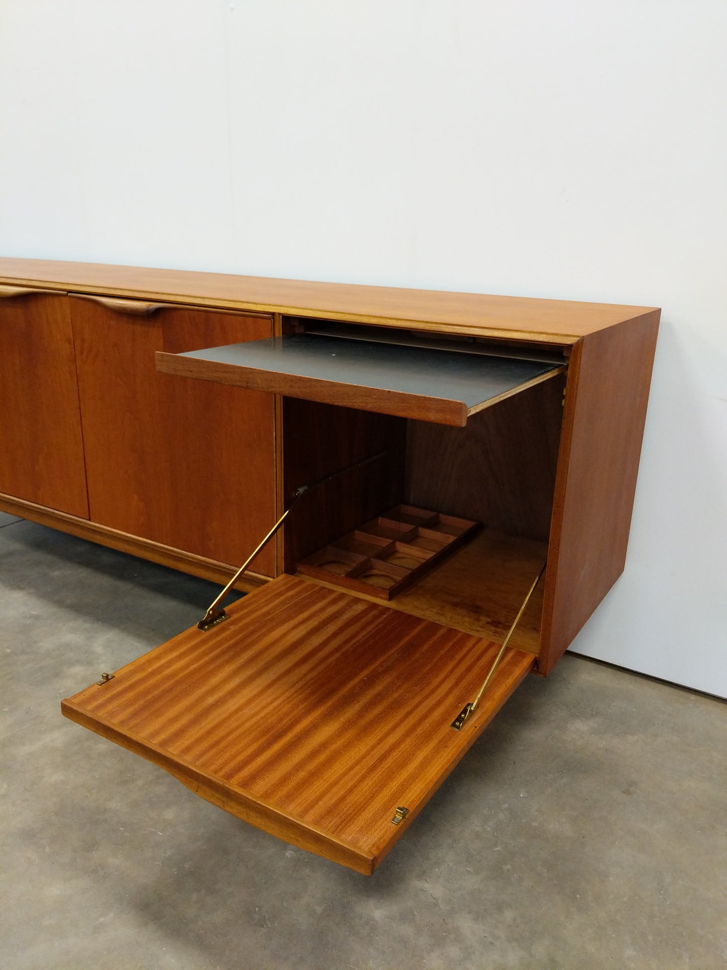 Vintage Mid Century Modern Teak Credenza by McIntosh